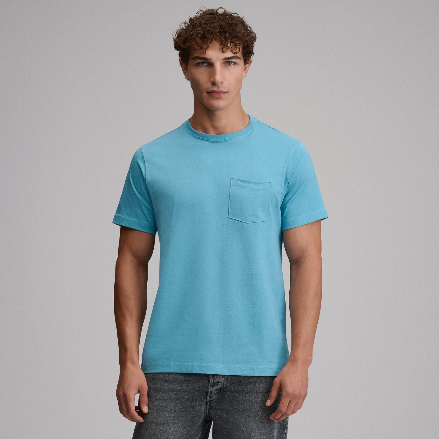 Men's Legend Wash 100% Cotton Short-Sleeve Pocket T-Shirt-Sea Spray-26