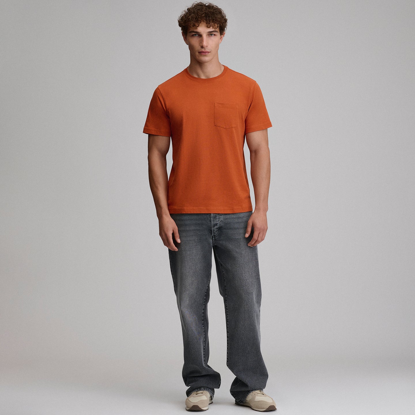 Men's Legend Wash 100% Cotton Short-Sleeve Pocket T-Shirt-Picante-36