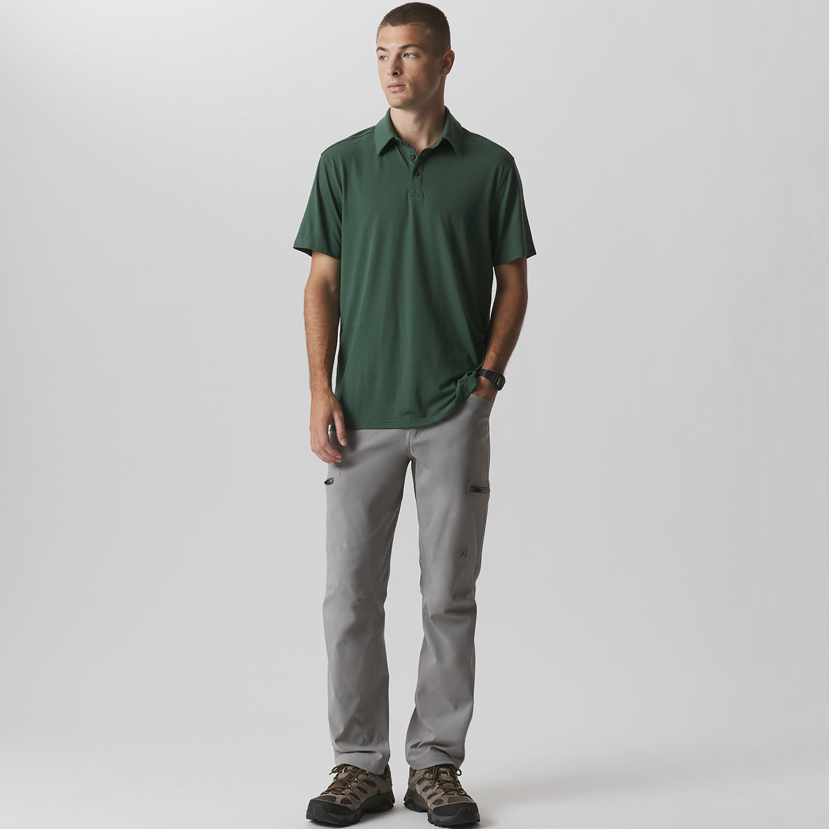 Men's Mountain Trek 2.0 Polo-Dk Hunter-2
