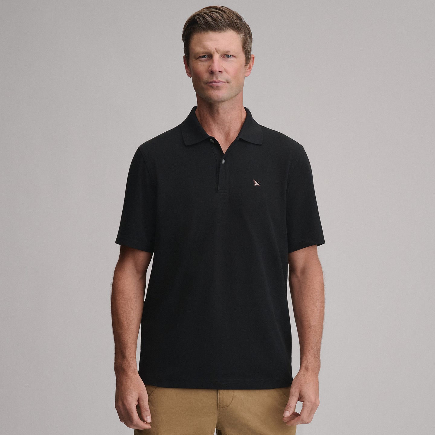 Men's Signature Piqué Short-Sleeve Polo-Black-5