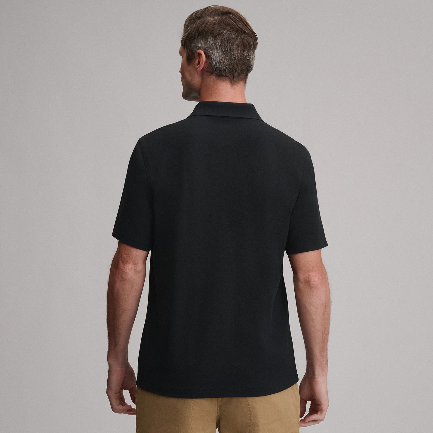 Men's Signature Piqué Short-Sleeve Polo-Black-6
