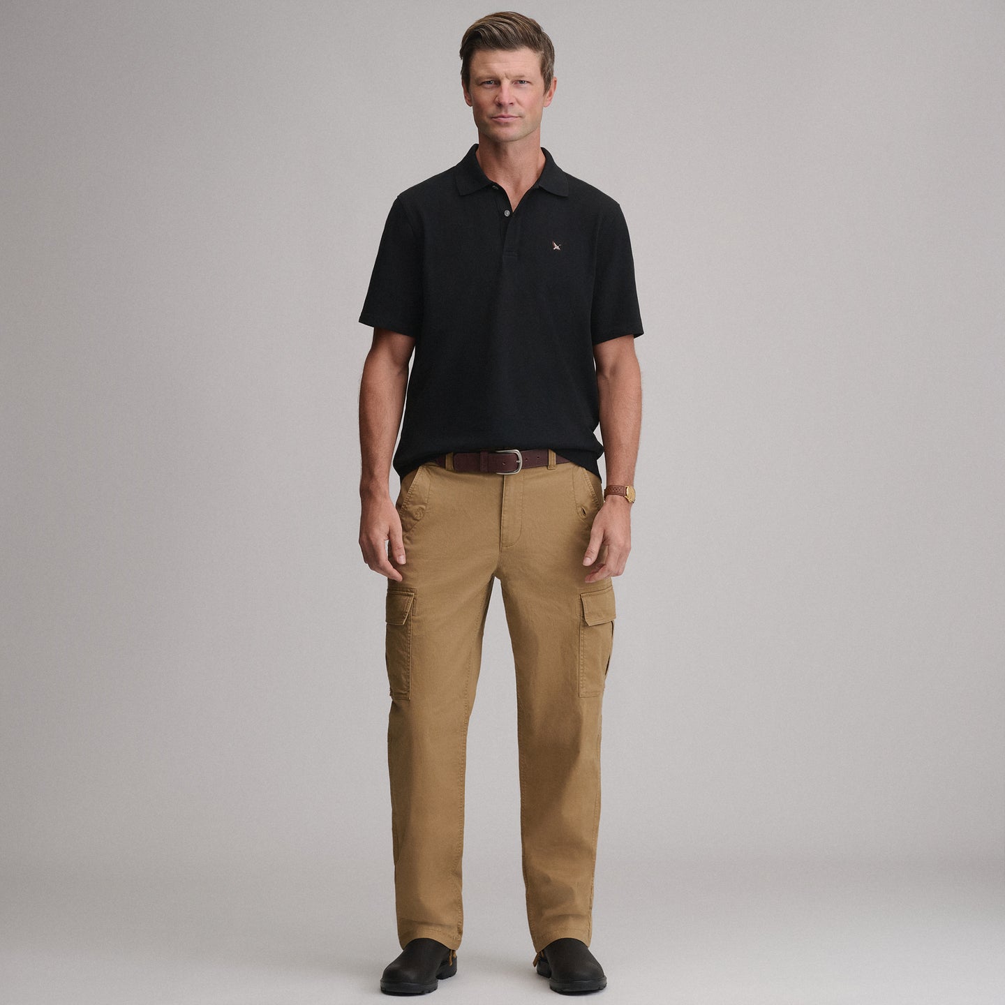 Men's Signature Piqué Short-Sleeve Polo-Black-8