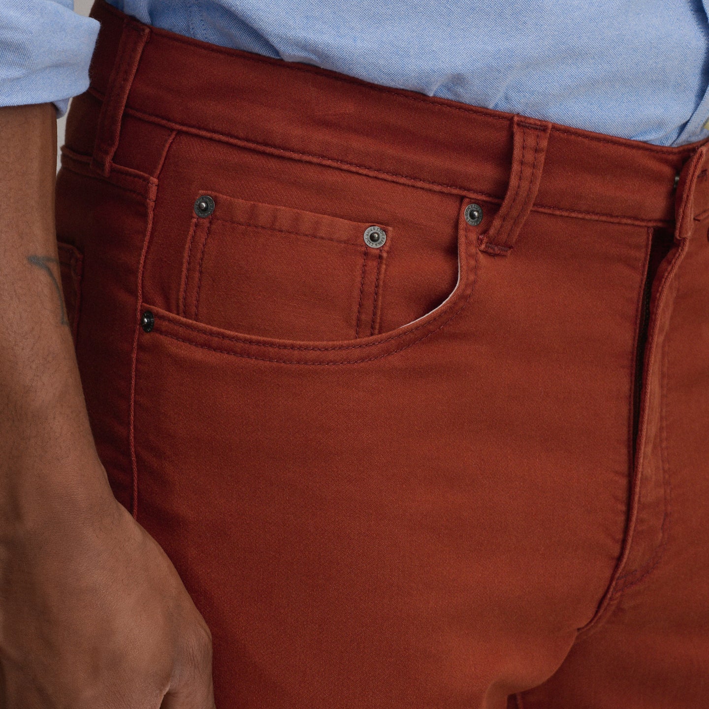 Stretch Terry 5PKT Pant-Sable-18