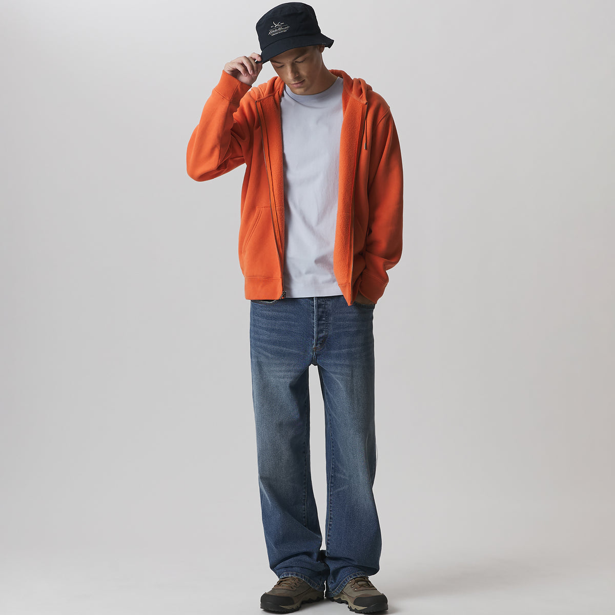 Men's Vintage Soft Full-Zip Sweatshirt-Carrot-3