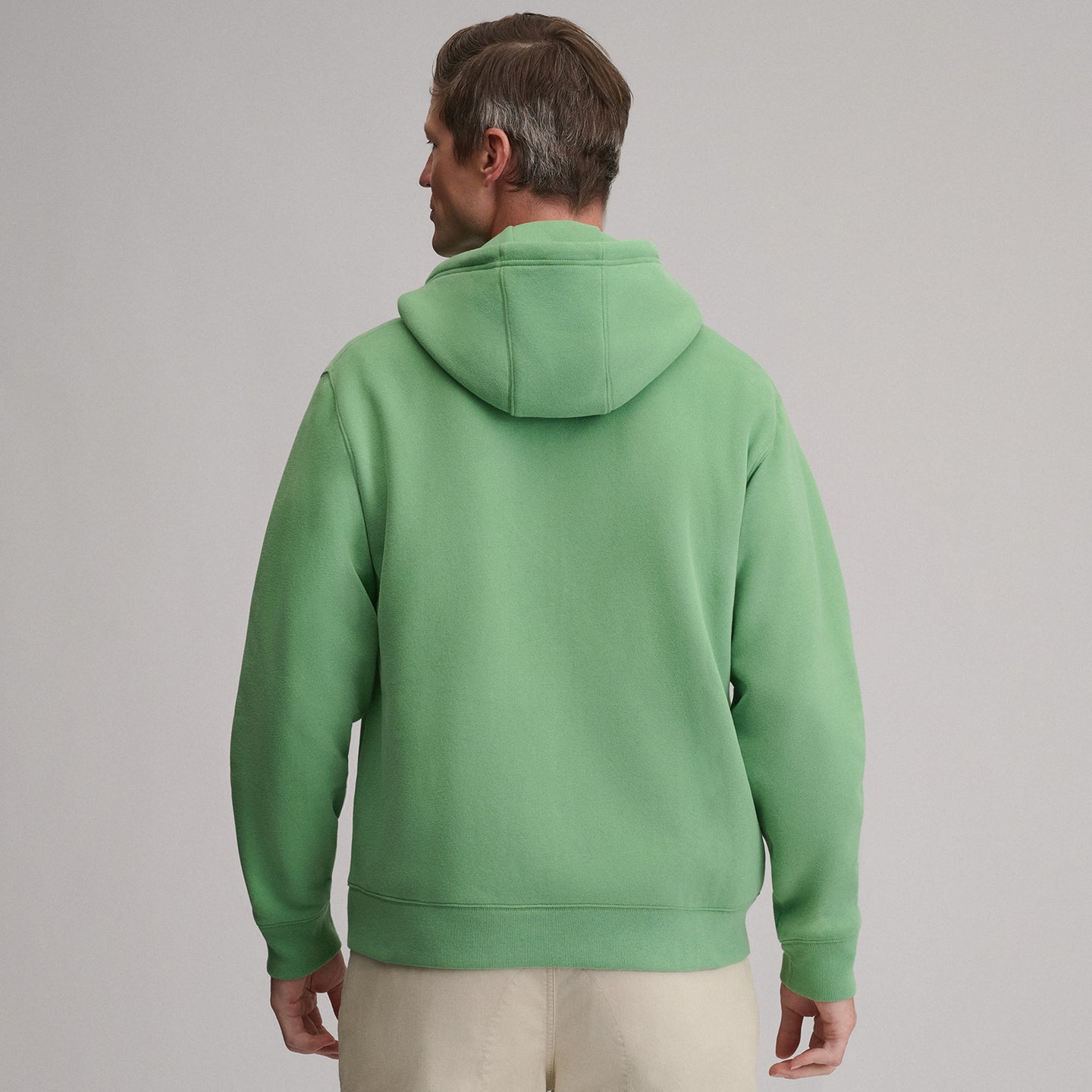 Men's Vintage Soft Full-Zip Sweatshirt-Light Moss-2