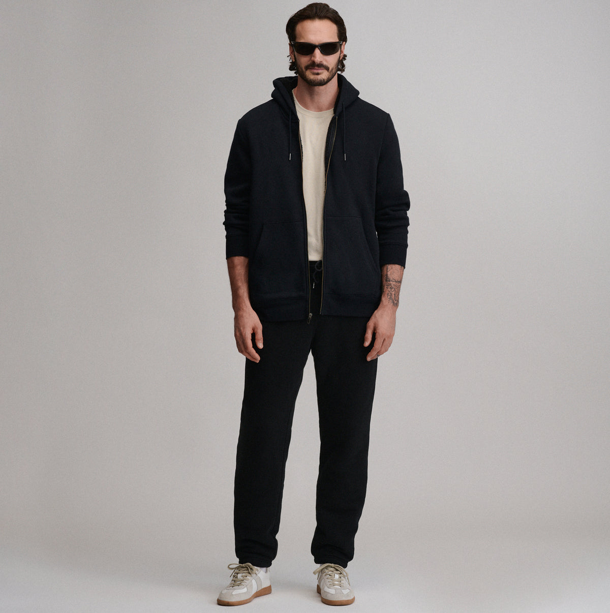 The Vintage Soft Lined FZ Sweatshirt-Black-6