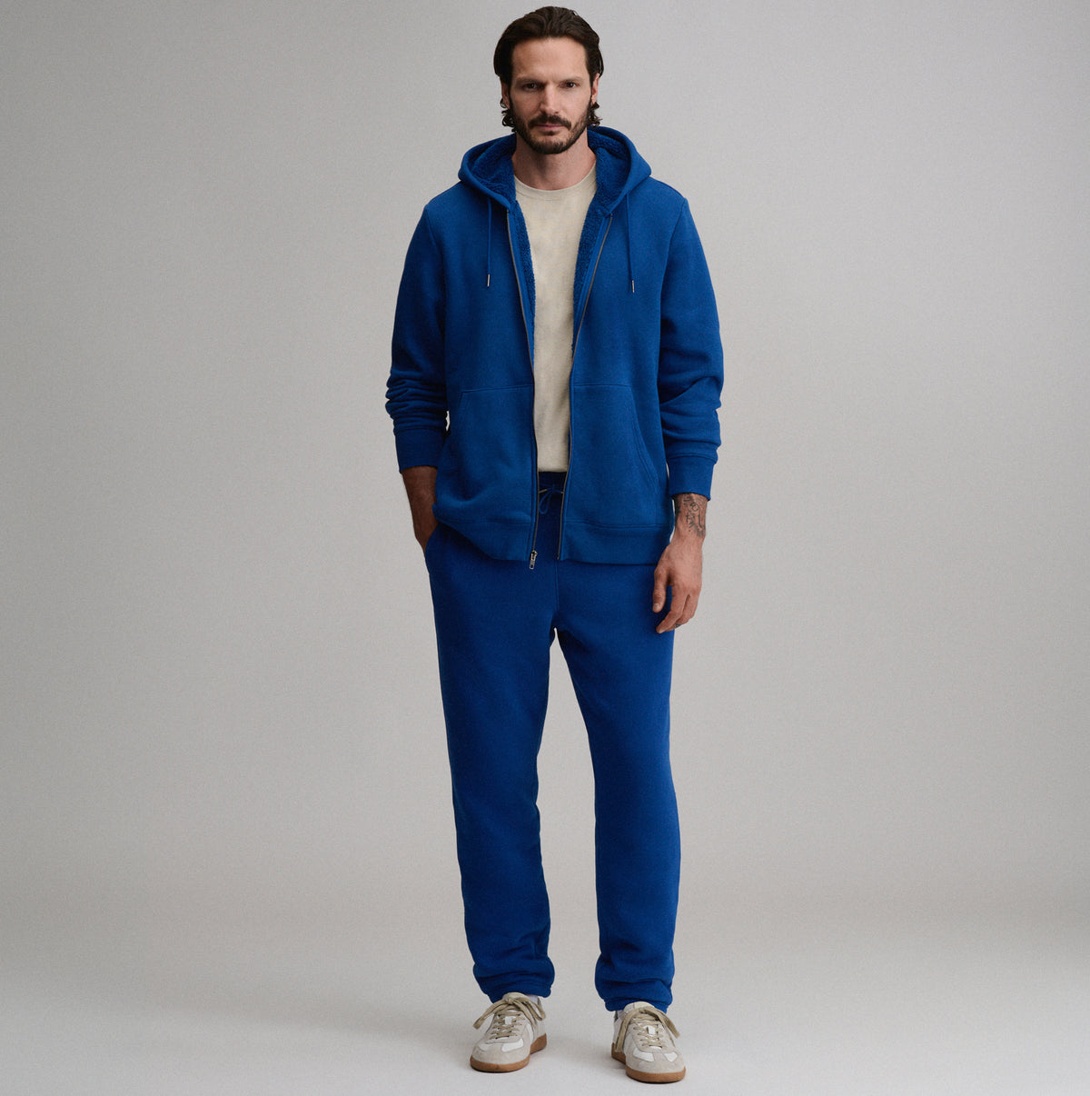 The Vintage Soft Lined FZ Sweatshirt-Royal-12