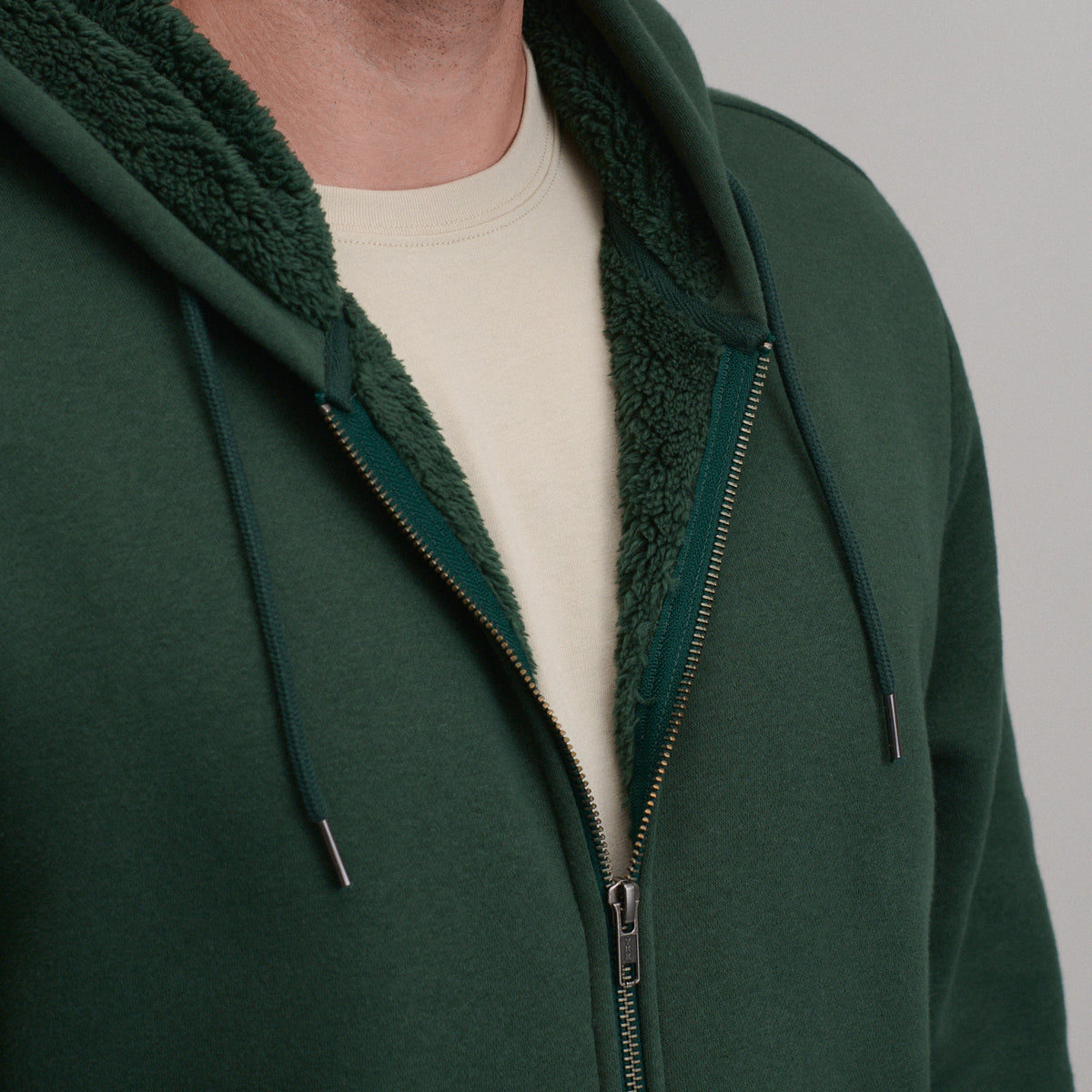 The Vintage Soft Lined FZ Sweatshirt-Dark Mint-15