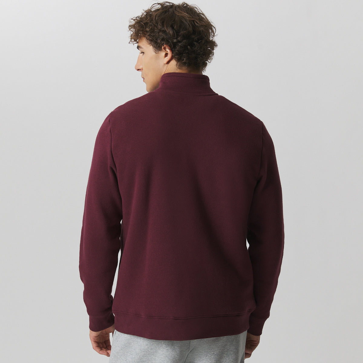 Men's The Vintage Soft Lined Quarter-Zip Sweatshirt-Dark Violet-6