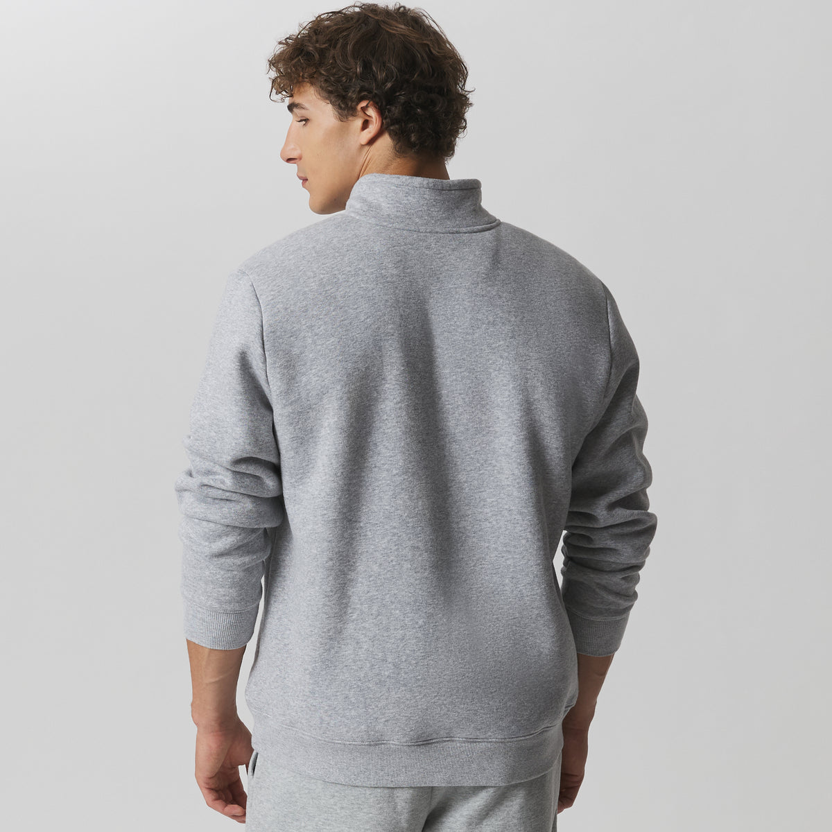 Men's The Vintage Soft Lined Quarter-Zip Sweatshirt-Heather Gray-10