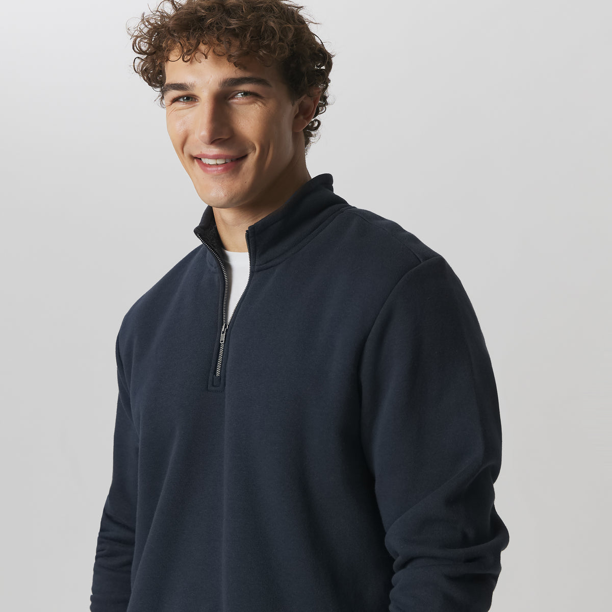 Men's The Vintage Soft Lined Quarter-Zip Sweatshirt-Storm-16