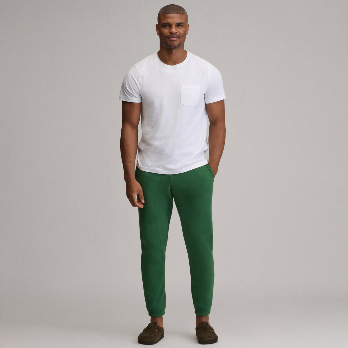 Men's Vintage Soft Classic Fit Jogger Sweatpants-Asparagus-T1