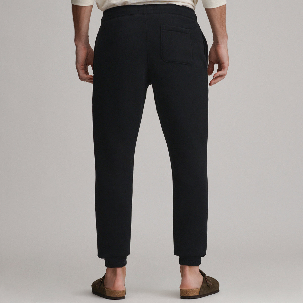 Men's Vintage Soft Classic Fit Jogger Sweatpants-Black-12
