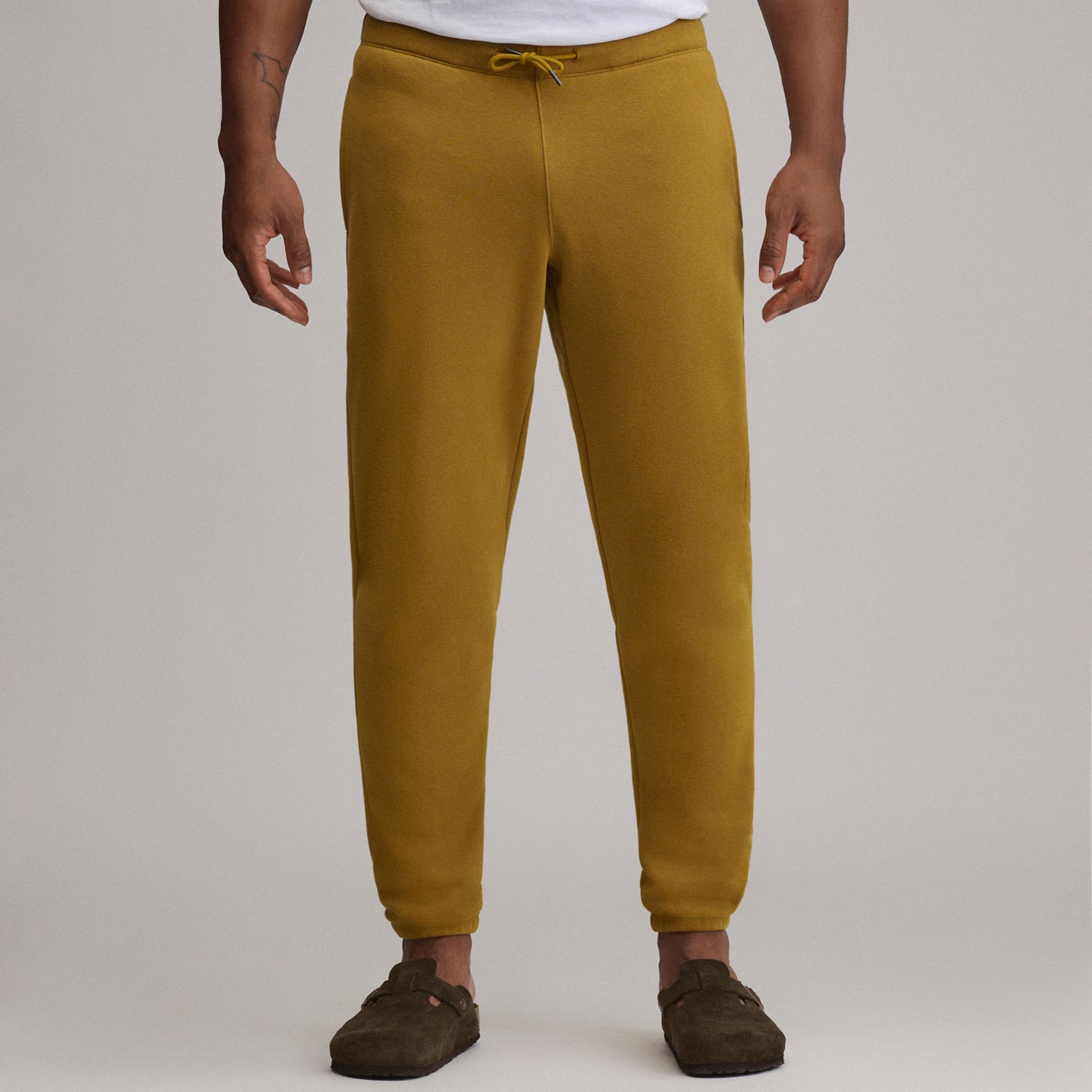 Men's Vintage Soft Classic Fit Jogger Sweatpants-Gold Dust-15
