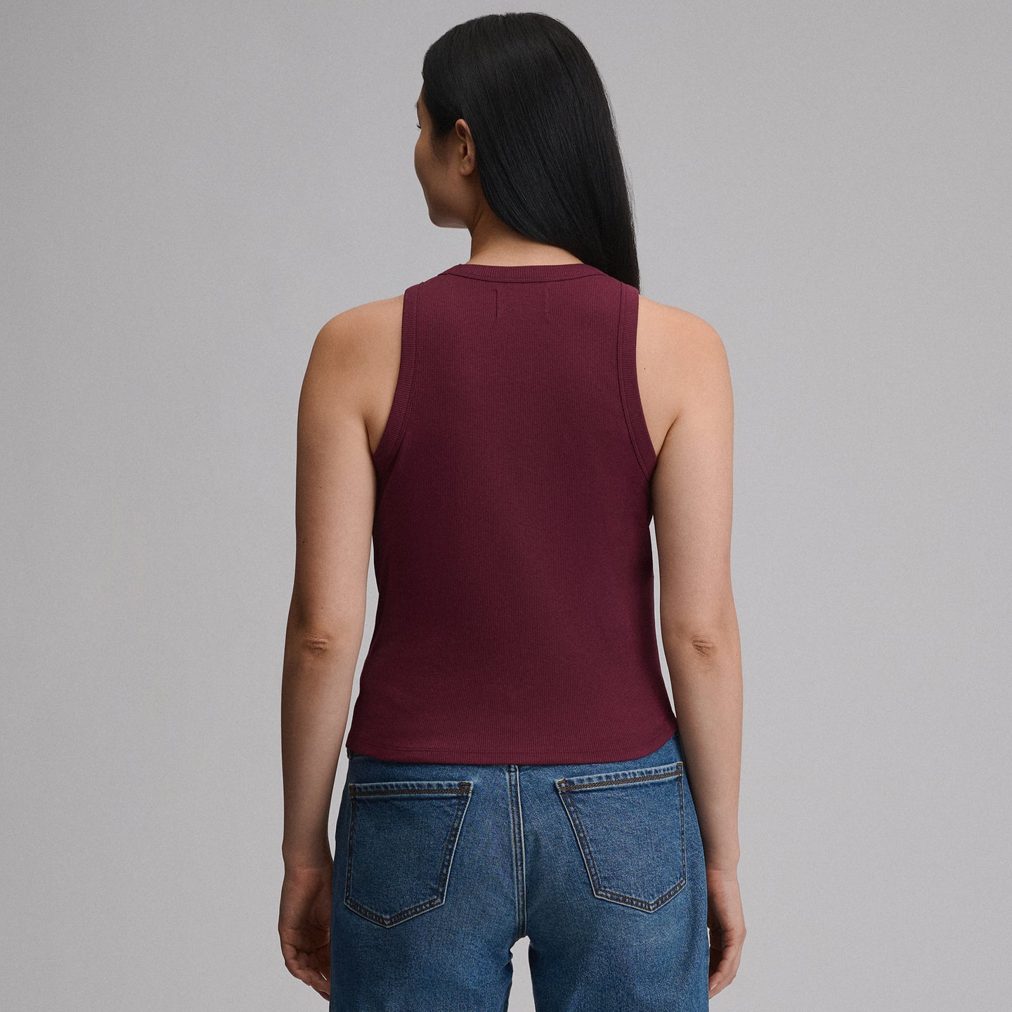Women's Softline Ribbed Tank-Dark Violet-29
