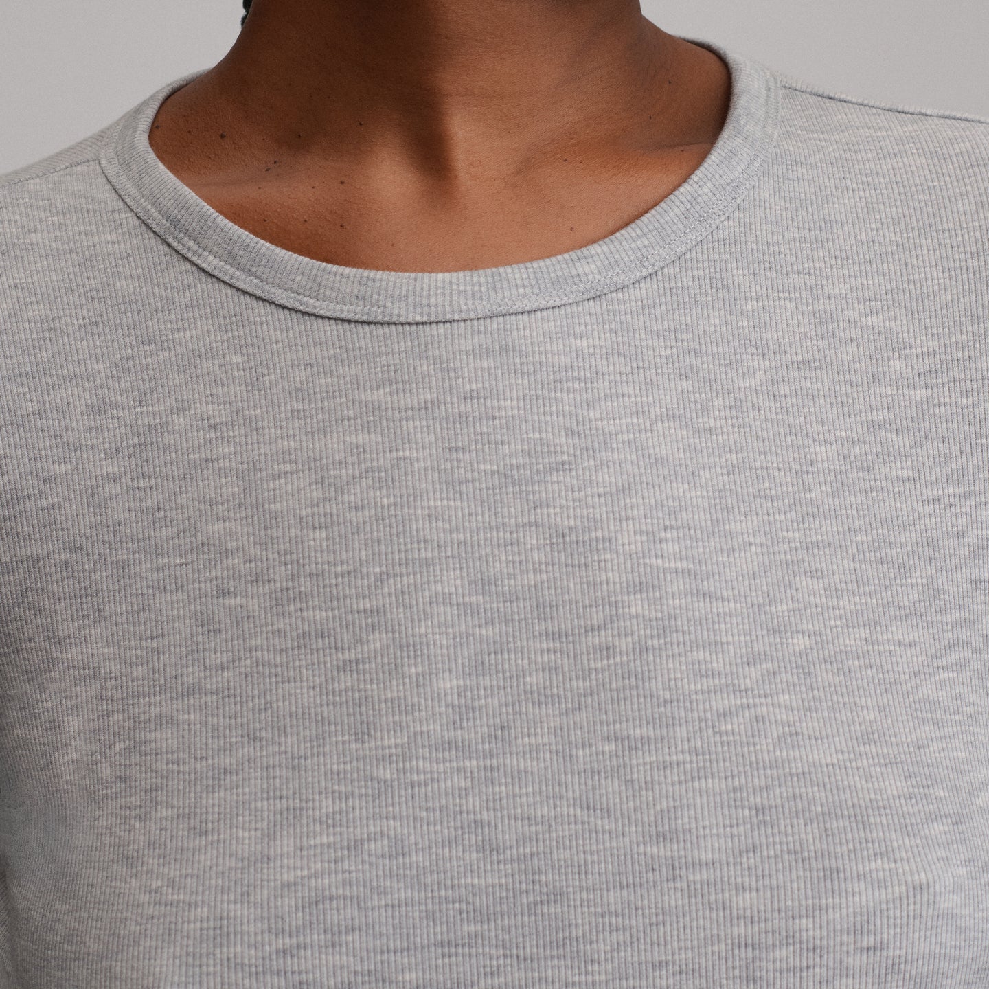 Women's Softline Rib Long-Sleeve Crew-Light Hthr Gray-15