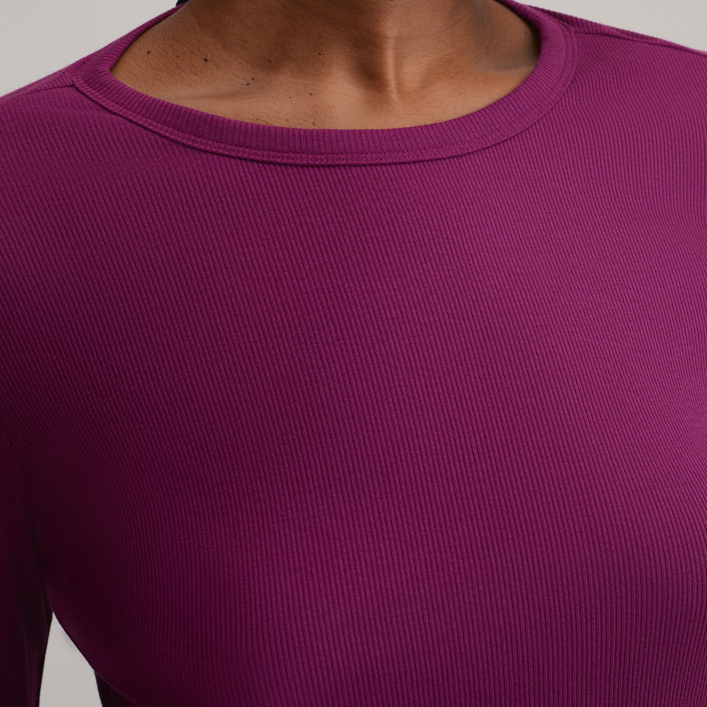 Women's Softline Rib Long-Sleeve Crew-Beet-23