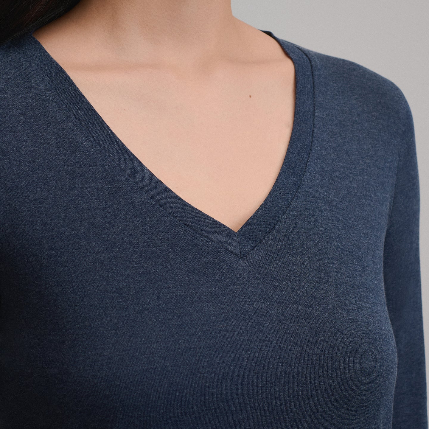 Women's Everyday Long-Sleeve V-Neck T-Shirt-Brook-3