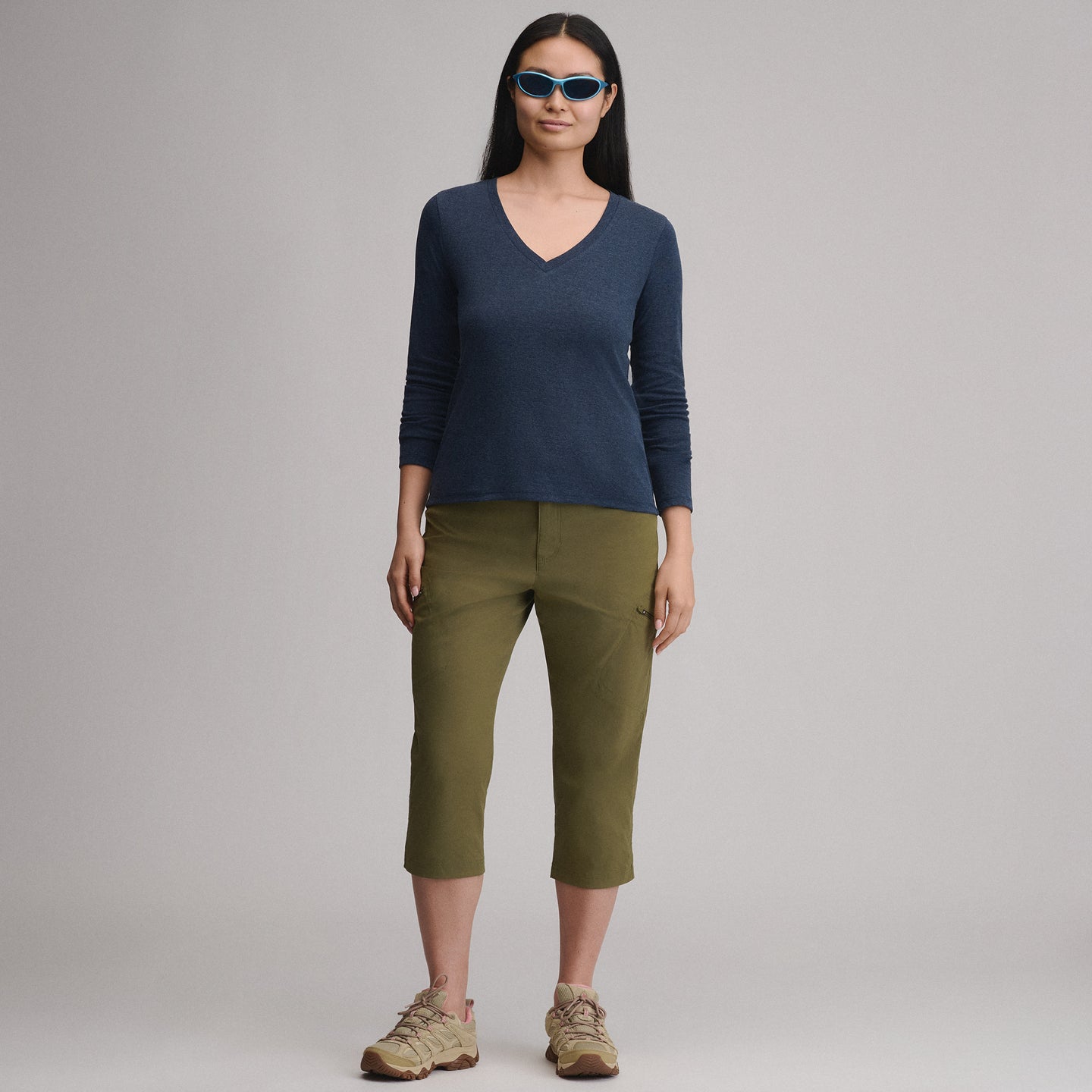 Women's Everyday Long-Sleeve V-Neck T-Shirt-Brook-4