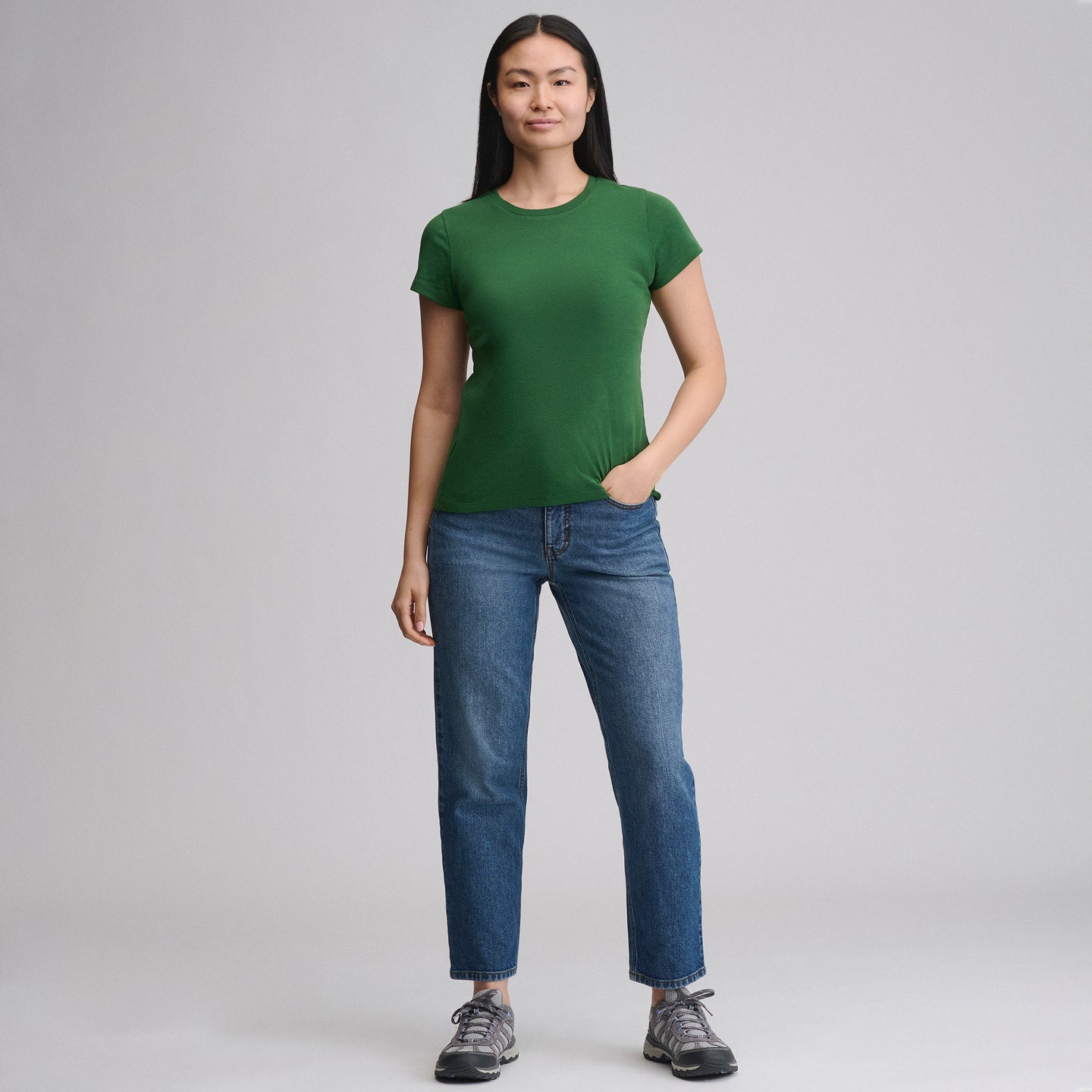 Women's Everyday Short-Sleeve Crewneck T-Shirt-Asparagus-4
