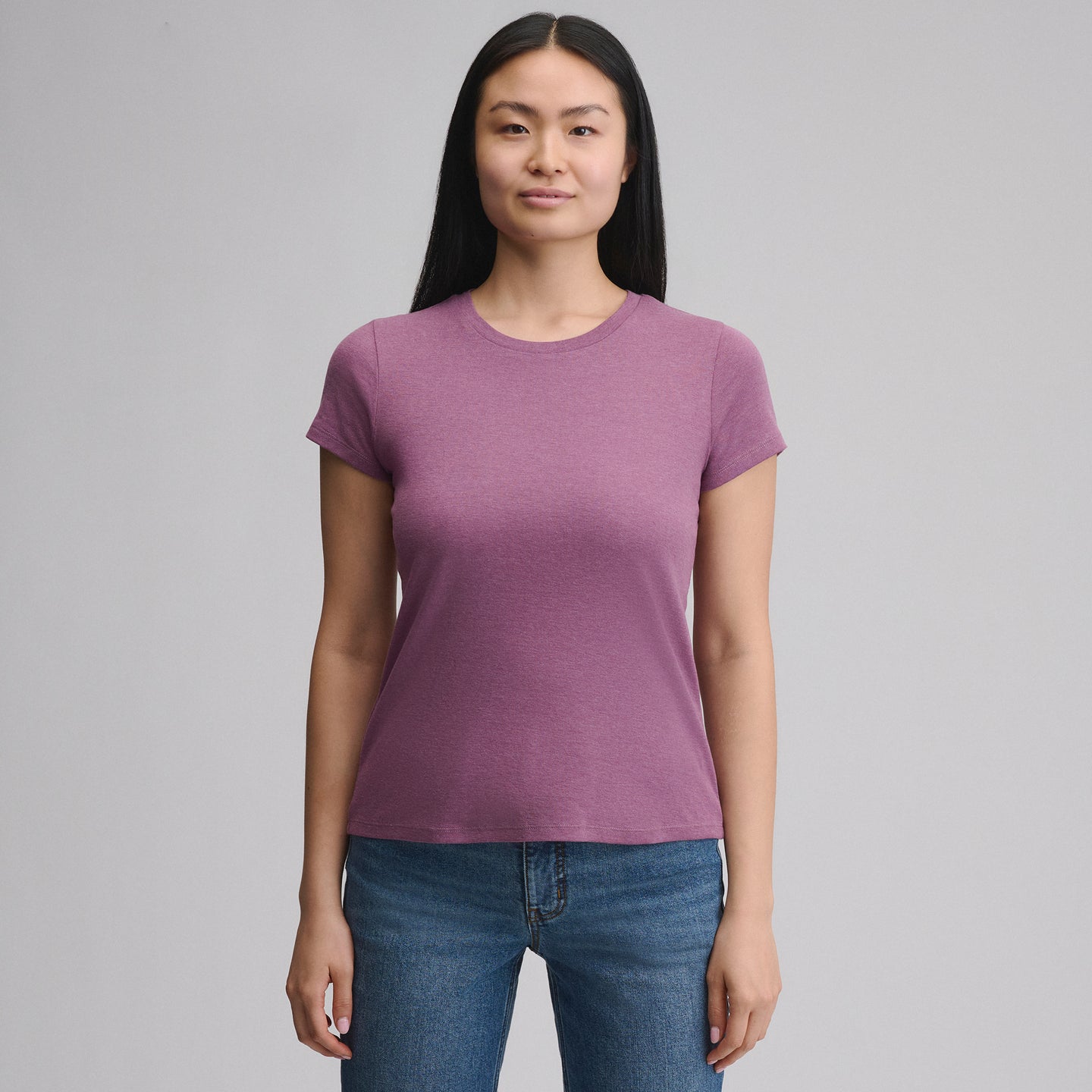 Women's Everyday Short-Sleeve Crewneck T-Shirt-Deep Wisteria-43