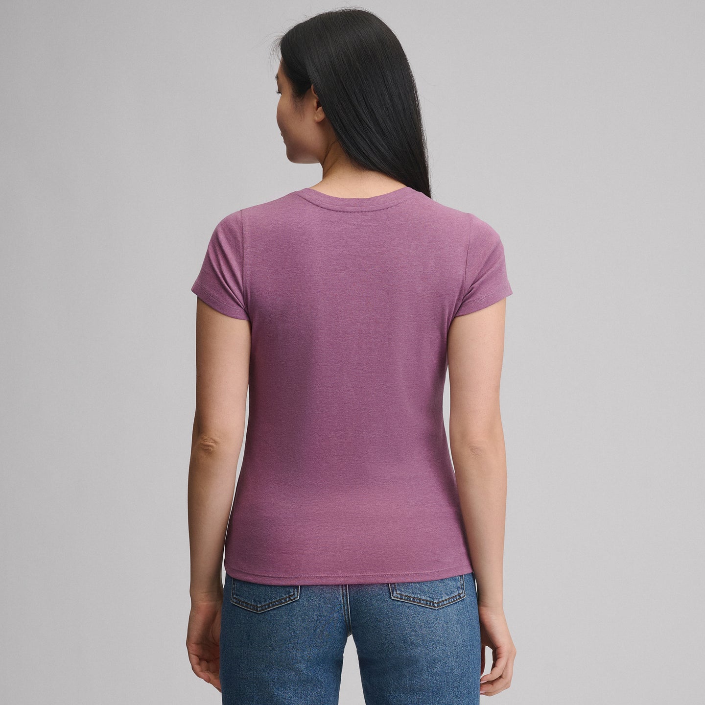 Women's Everyday Short-Sleeve Crewneck T-Shirt-Deep Wisteria-44