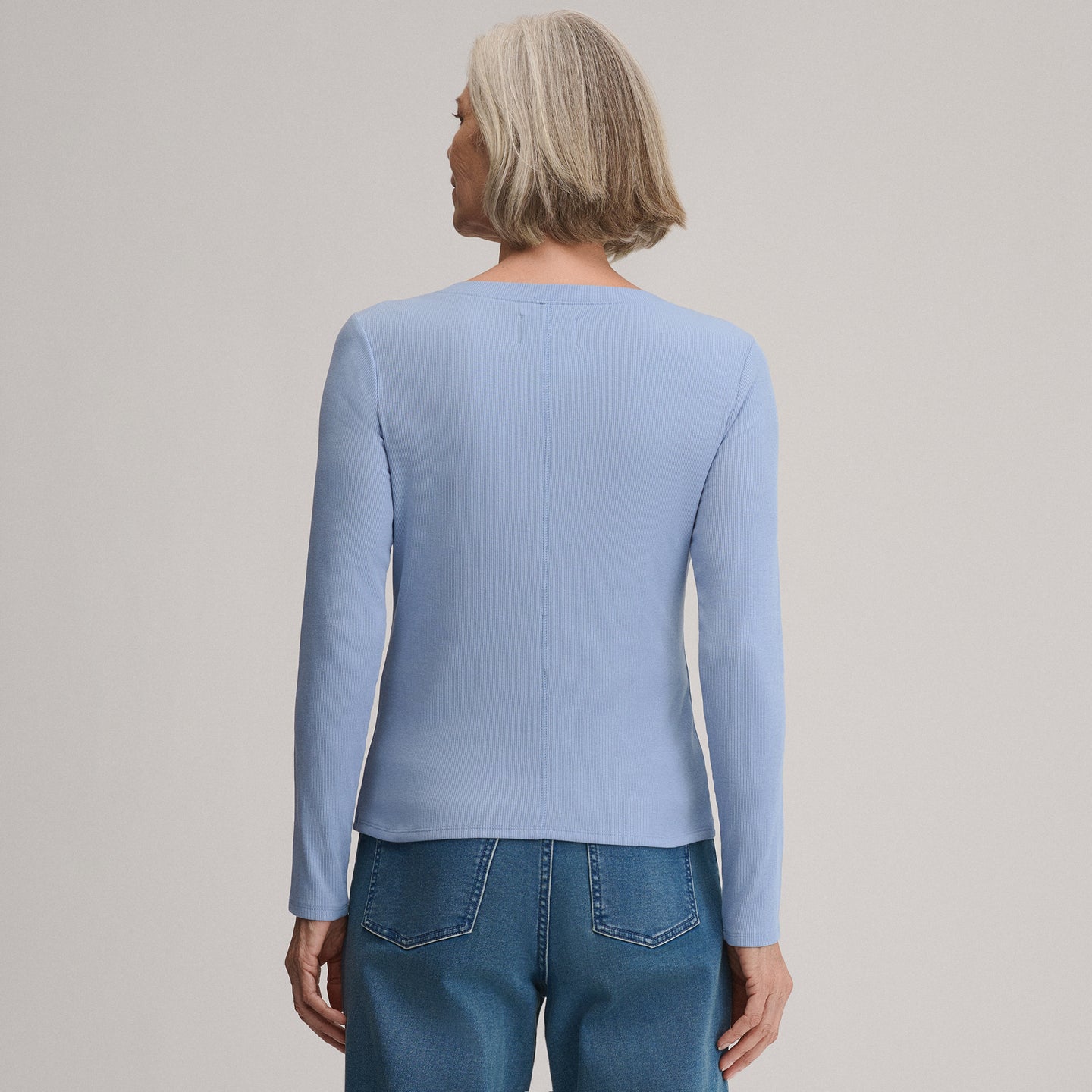 Women's Softline Rib Long-Sleeve Henley-Cascade-10