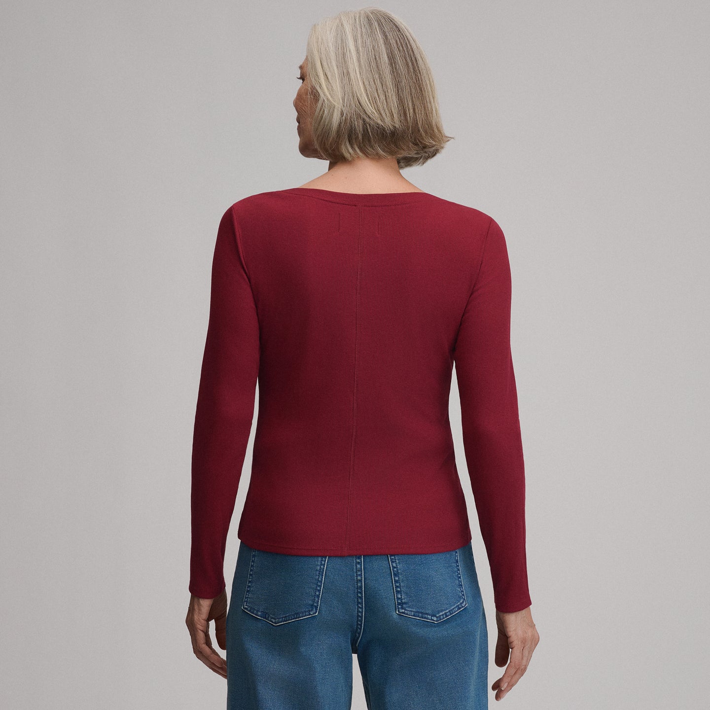Women's Softline Rib Long-Sleeve Henley-Blossom-22