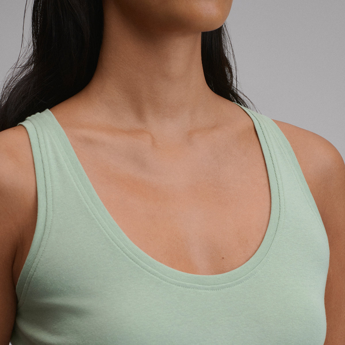 Women's Everyday Scoop-Neck Tank-Limestone-37