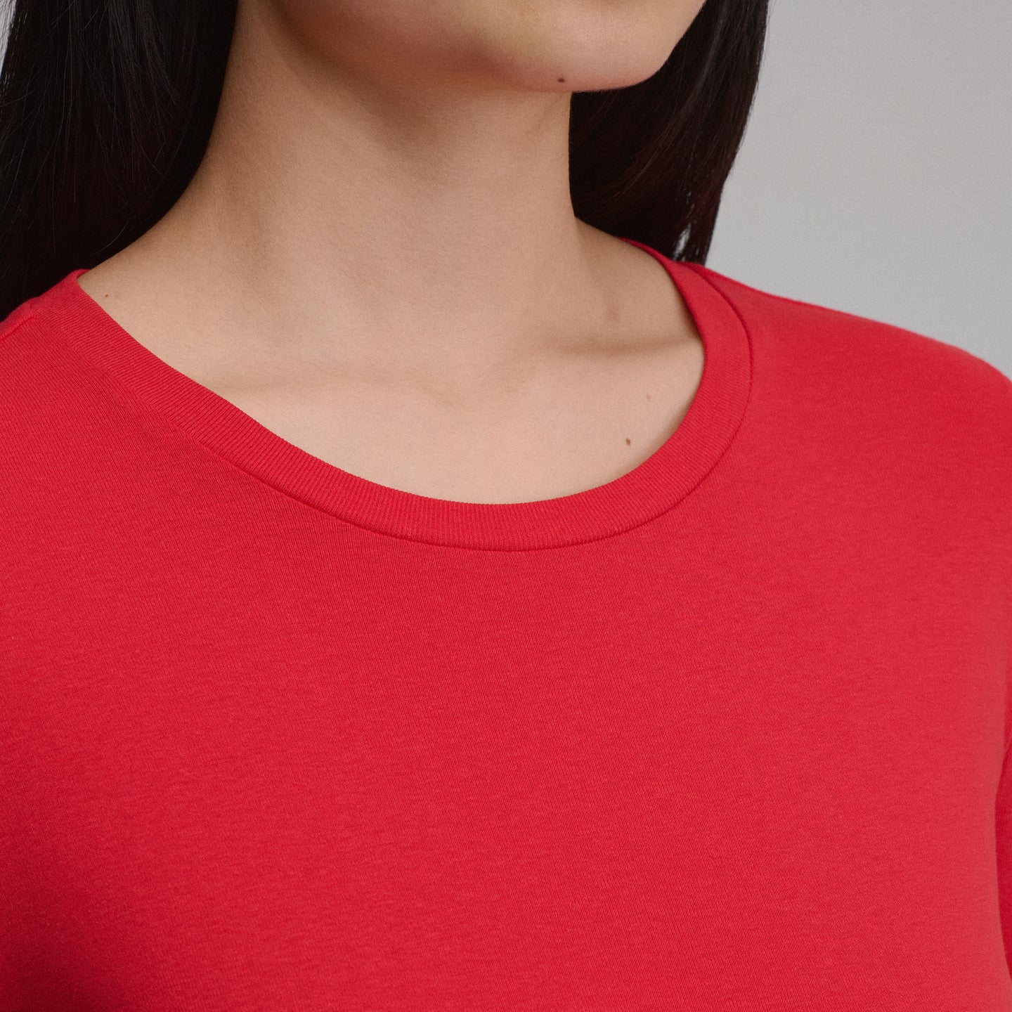 Women's Everyday Long-Sleeve Crewneck T-Shirt-Chili-33