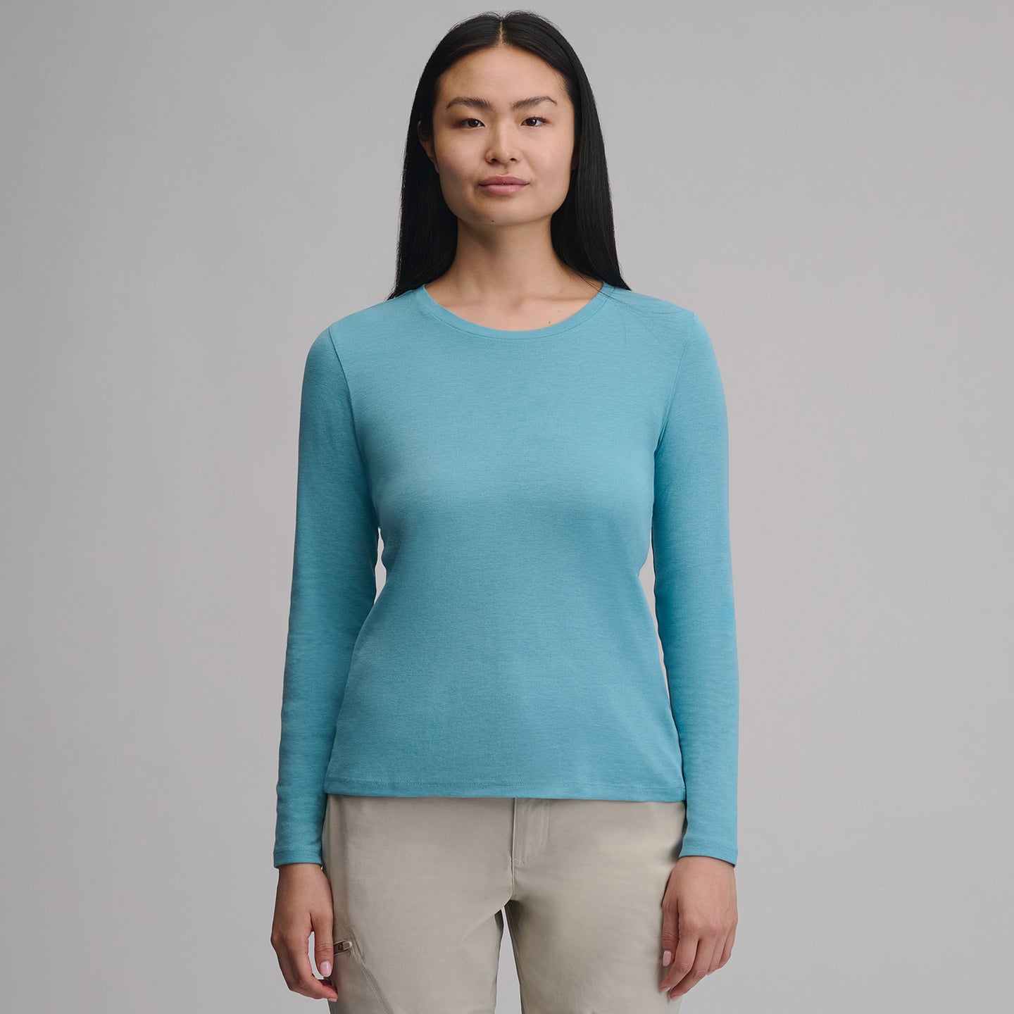 Women's Everyday Long-Sleeve Crewneck T-Shirt-Sea Spray-43
