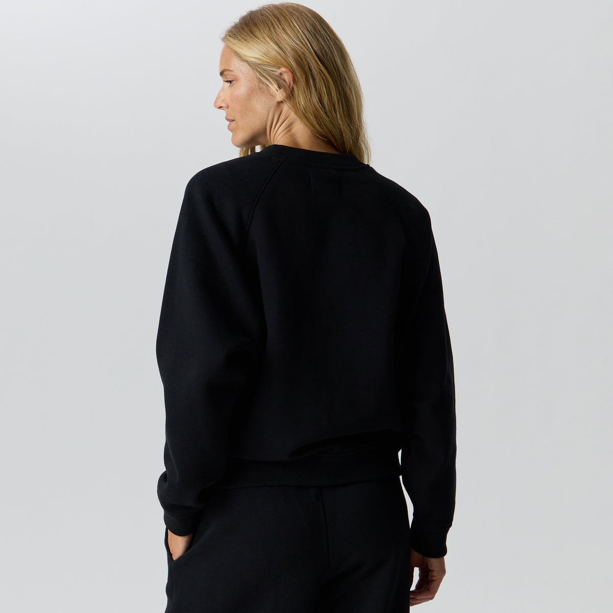 Women's Vintage Soft Crew Sweatshirt-Black-3