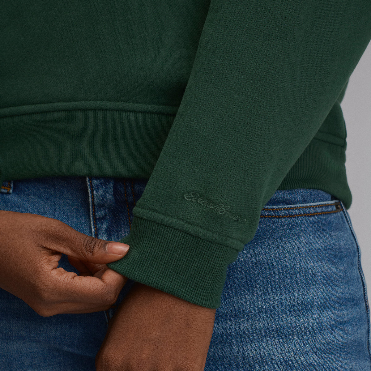 Women's Vintage Soft Crew Sweatshirt-Dark Mint-Regular-P1