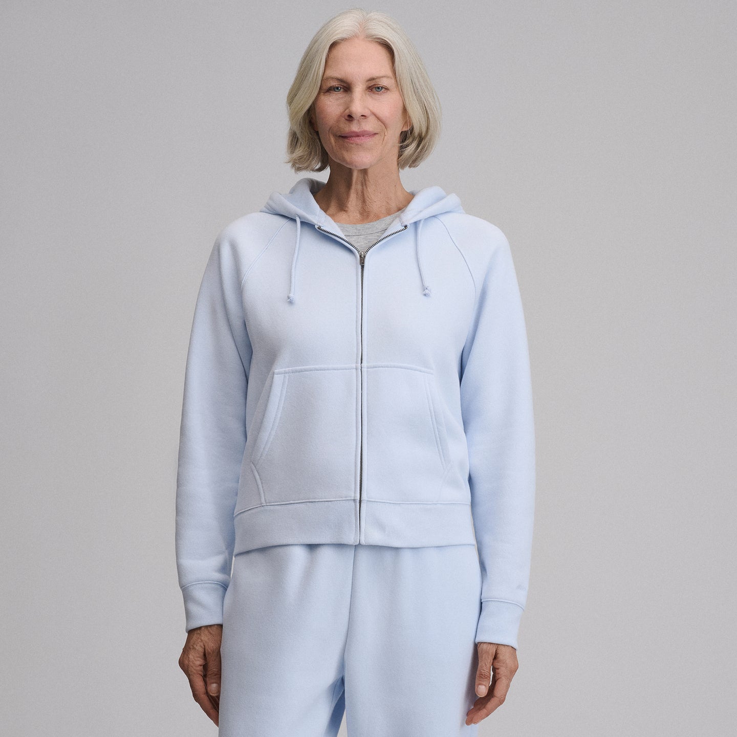 Women's Vintage Soft Full-Zip Hoodie-Ice-1