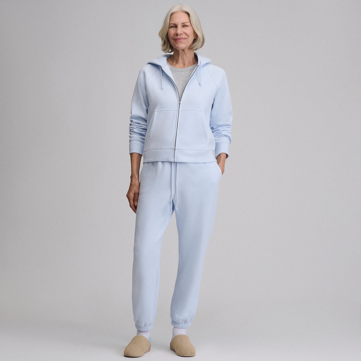 Women's Vintage Soft Full-Zip Hoodie-Ice-5
