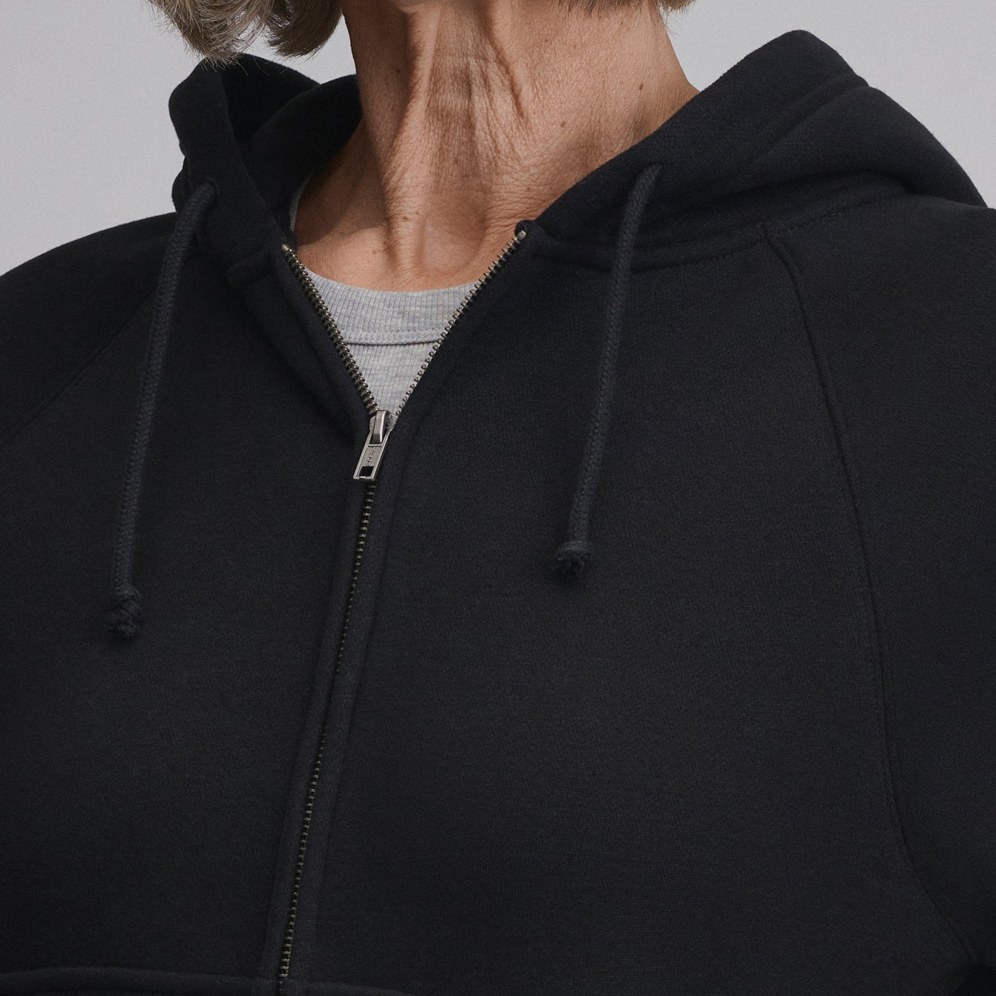 Women's Vintage Soft Full-Zip Hoodie-Black-8