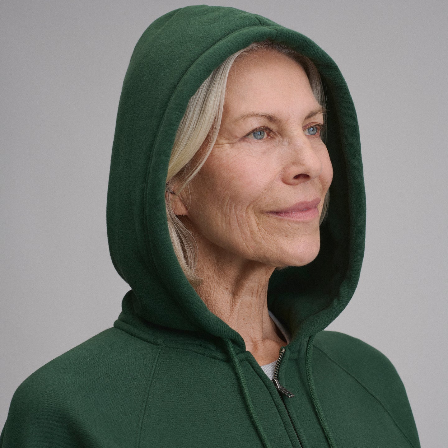 Women's Vintage Soft Full-Zip Hoodie-Dark Mint-13