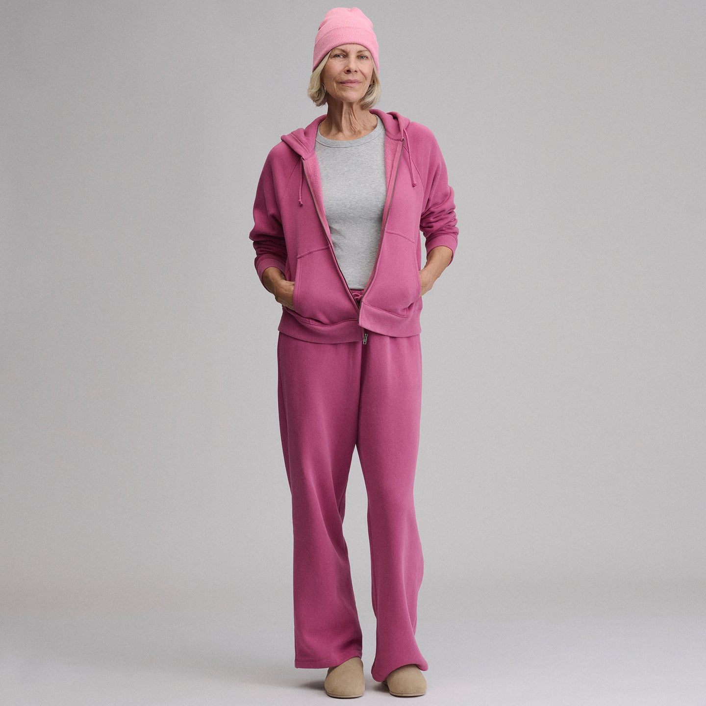Women's Vintage Soft Full-Zip Hoodie-Dusty Rose-19
