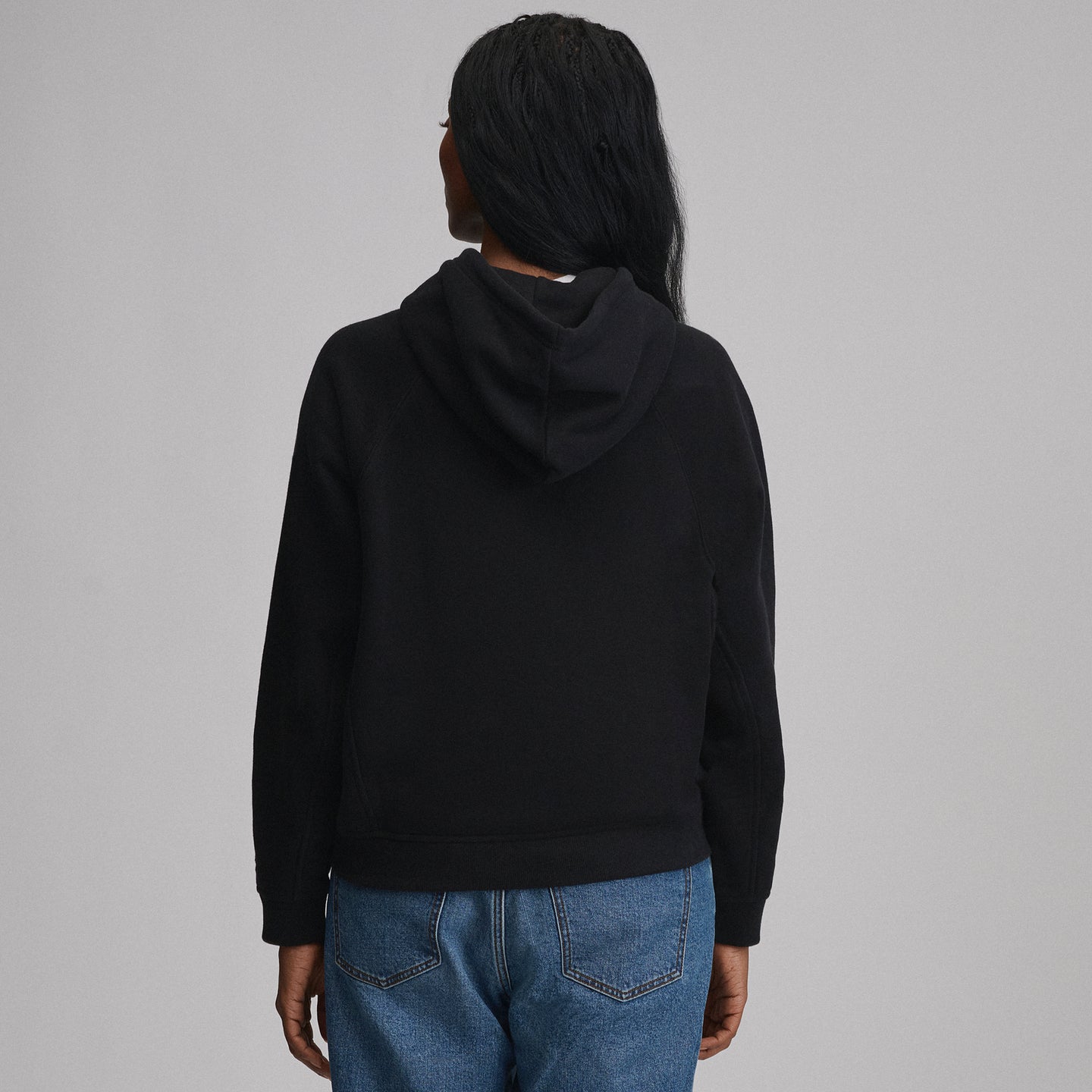 Women's Vintage Soft Pullover Hoodie-Black-7