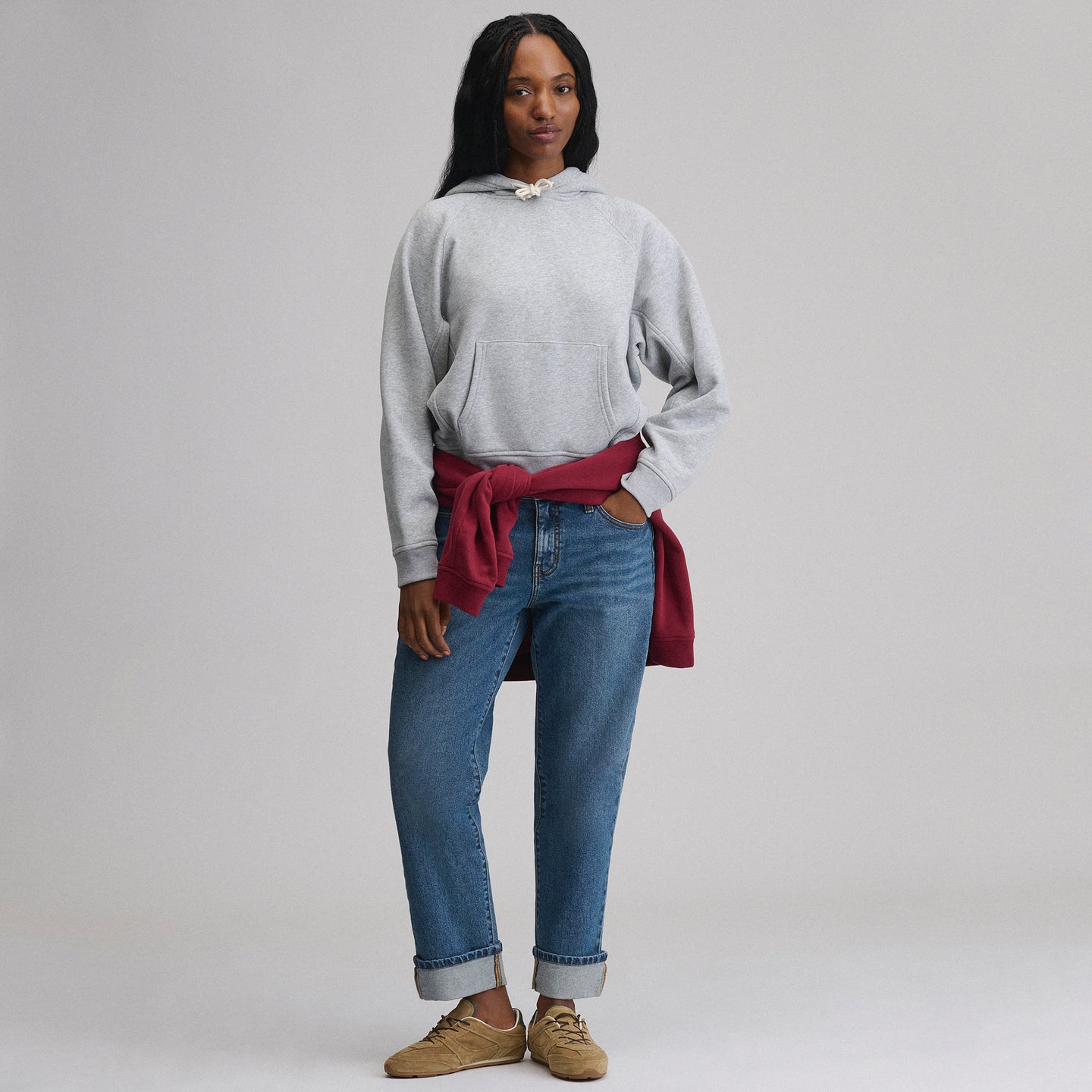 Women's Vintage Soft Pullover Hoodie-Htr Gray-15