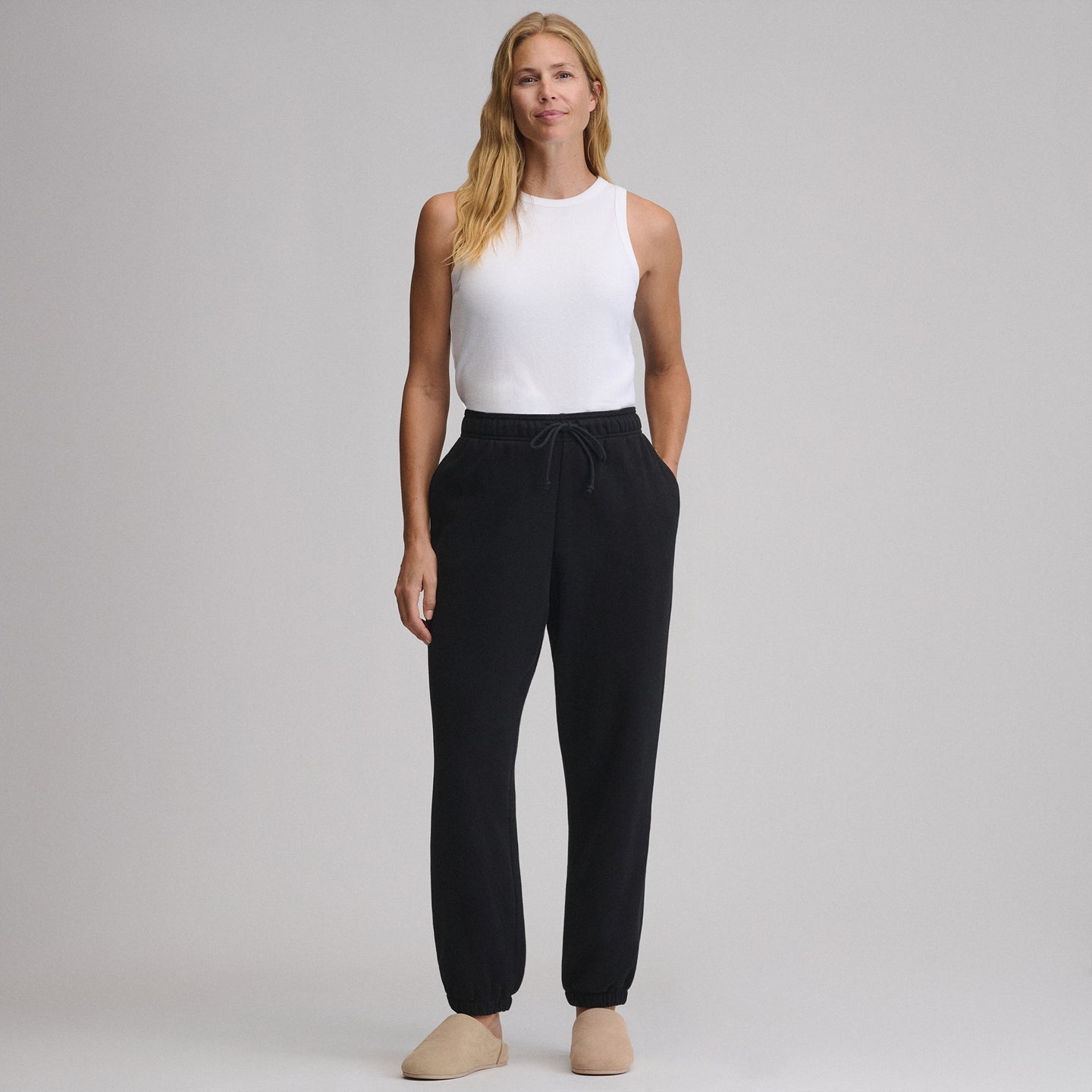 Women's Vintage Soft Relaxed Fit Jogger Sweatpants-Black-8