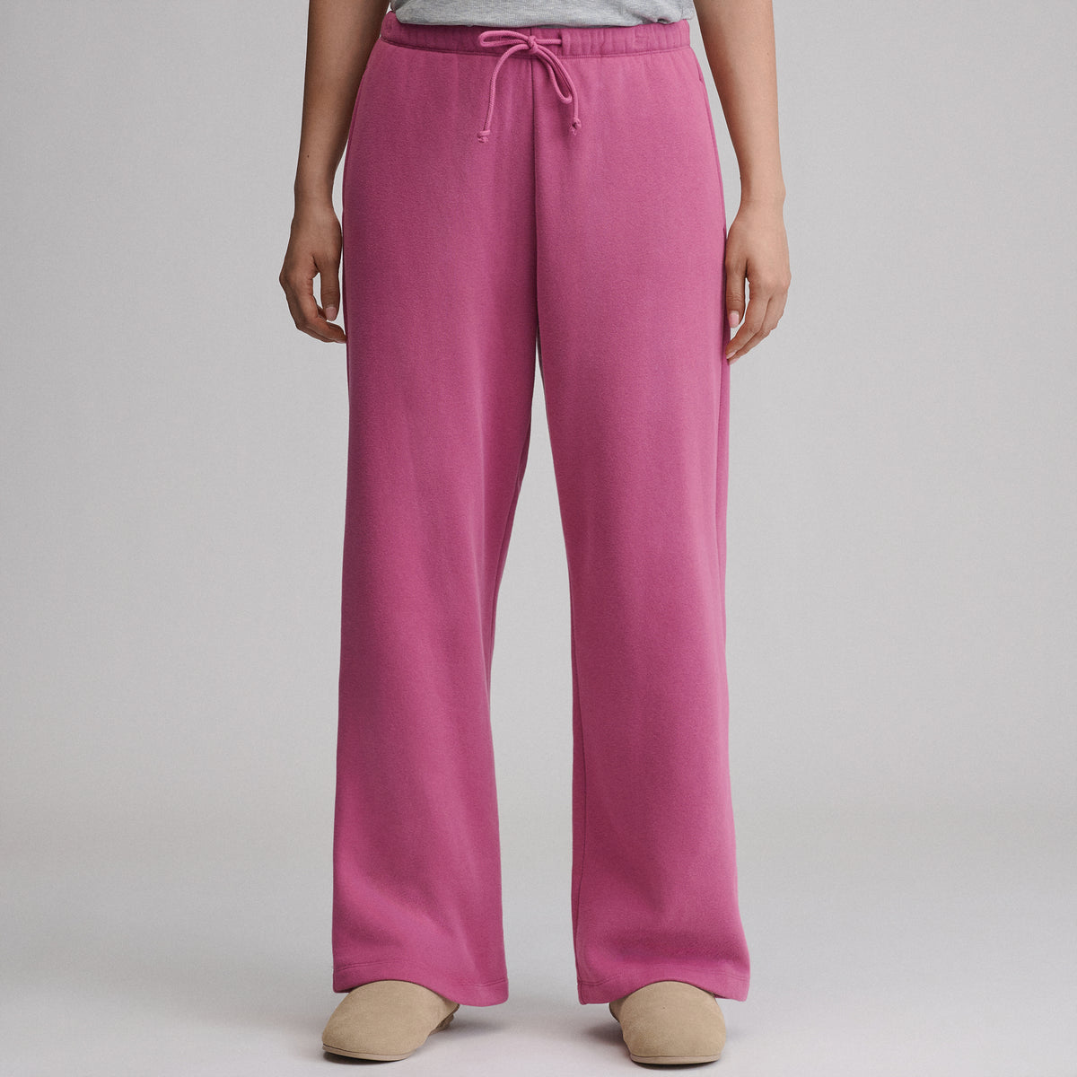 Women's Vintage Soft Relaxed Fit Wide Leg Sweatpants-Dusty Rose-9