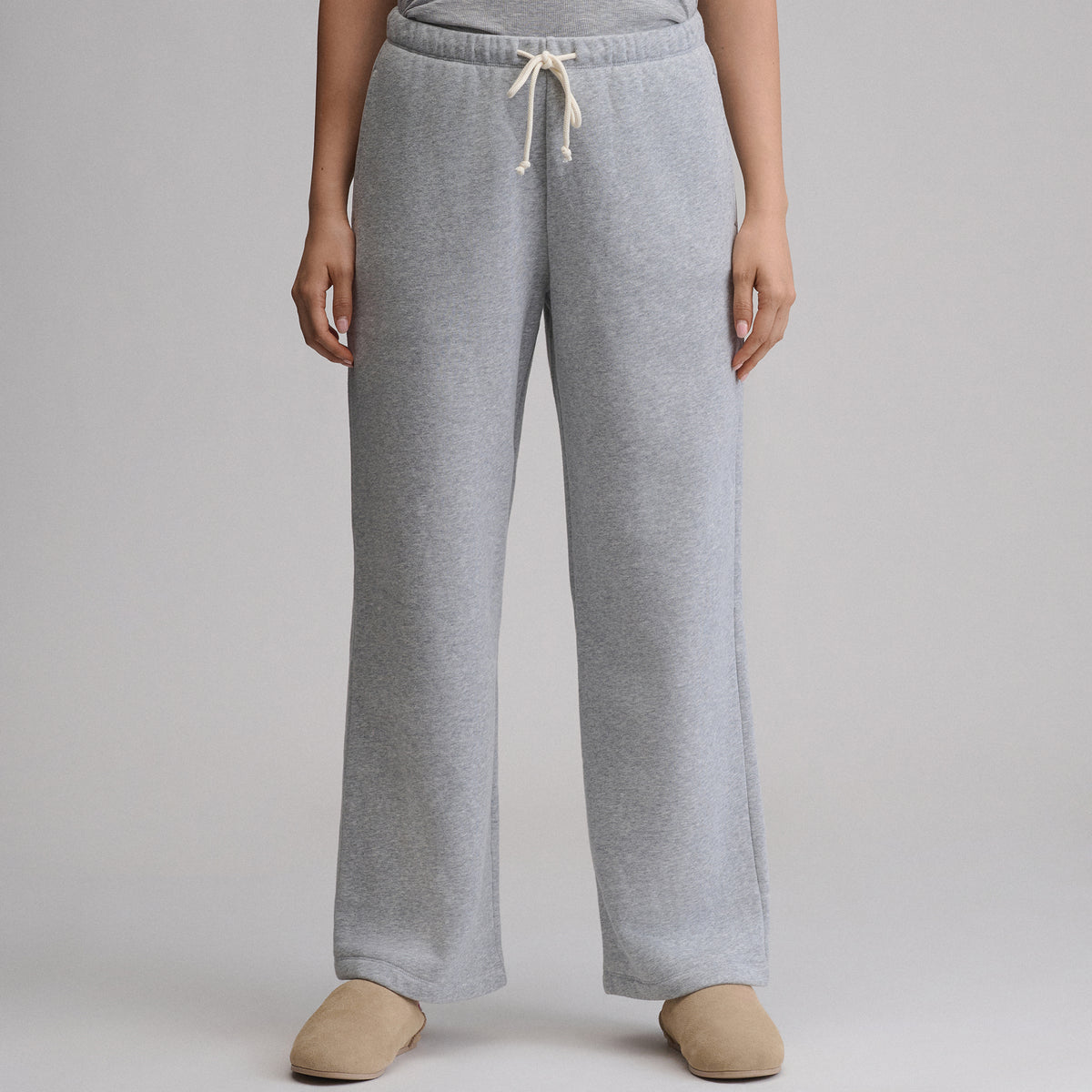 Women's Vintage Soft Relaxed Fit Wide Leg Sweatpants-Htr Grey-13