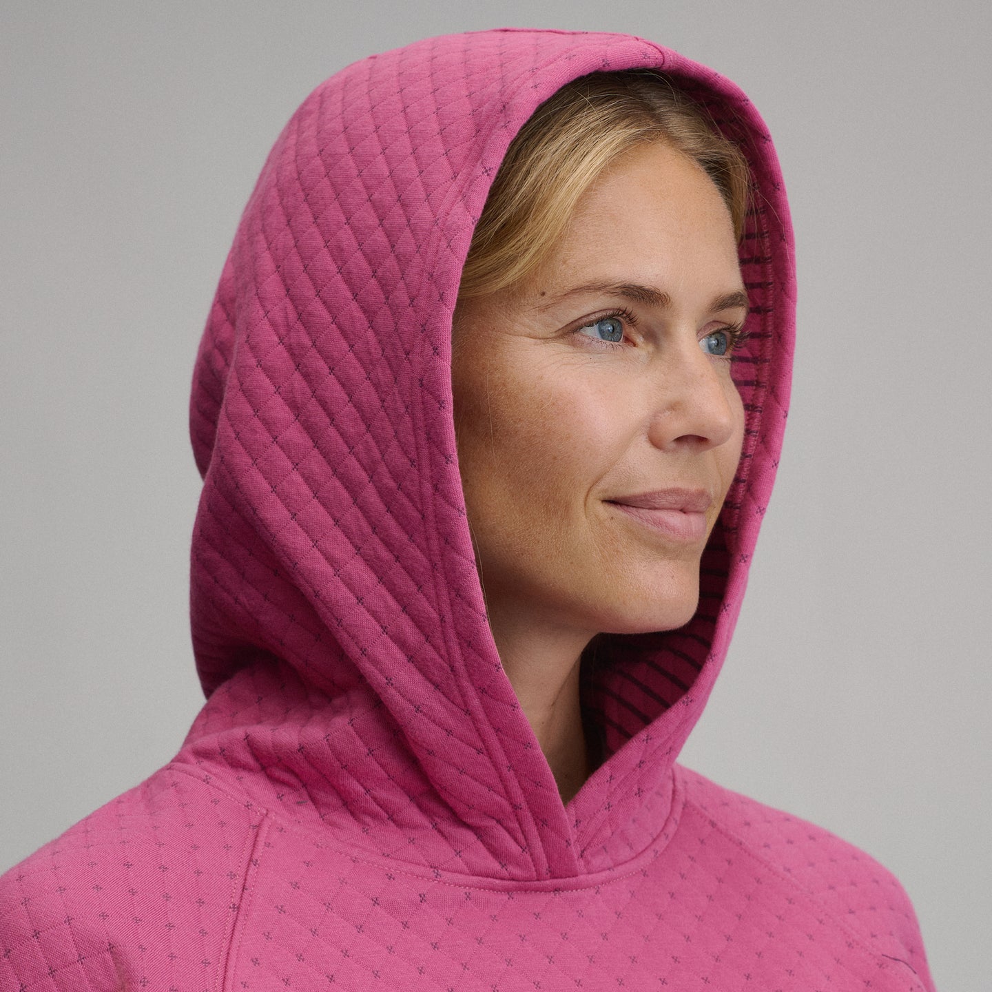 Women's Quilted Hoody-Dusty Rose-7