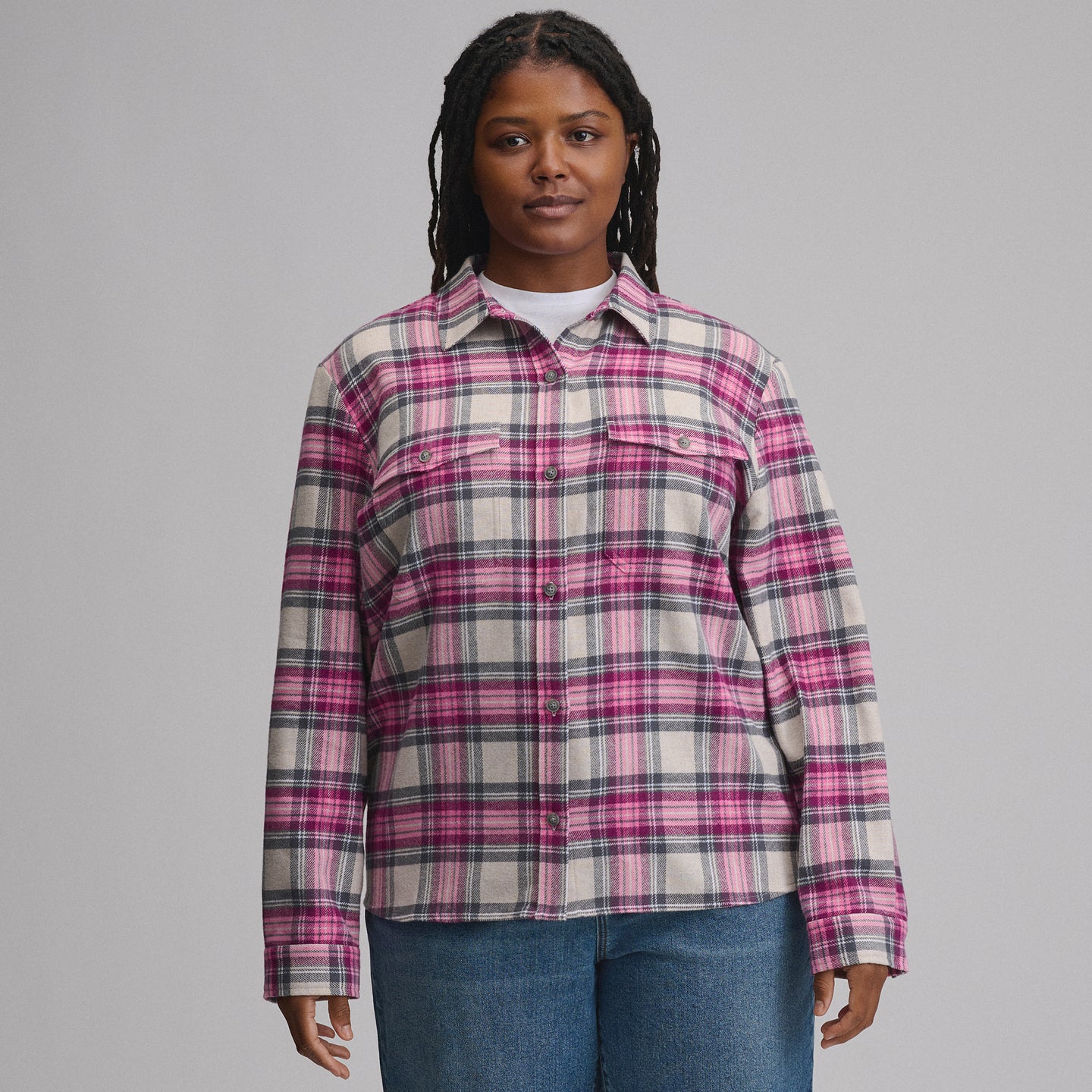 Women's Long-Sleeve Heritage Soft Classic Flannel Shirt-Floral-5