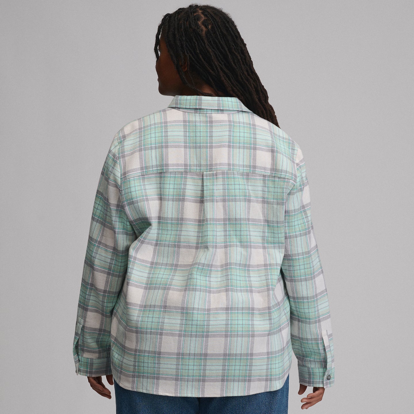 Women's Long-Sleeve Heritage Soft Classic Flannel Shirt-Pepper Mint-10