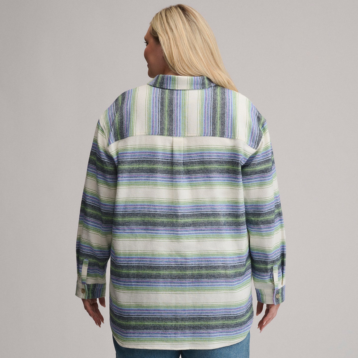 Women's Long-Sleeve Heritage Soft Boyfriend Flannel Shirt-Limestone-6