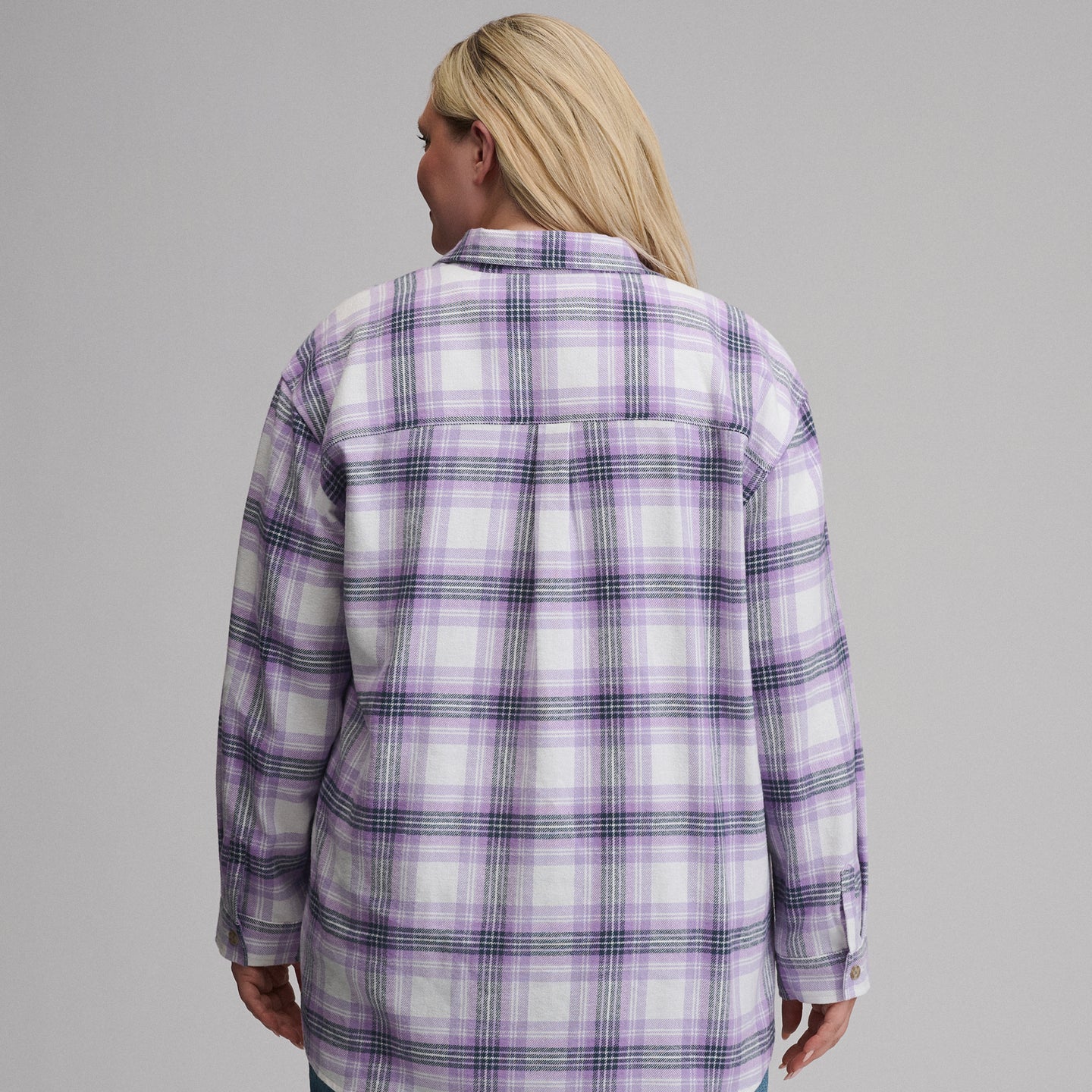 Women's Long-Sleeve Heritage Soft Boyfriend Flannel Shirt-Orchid-10