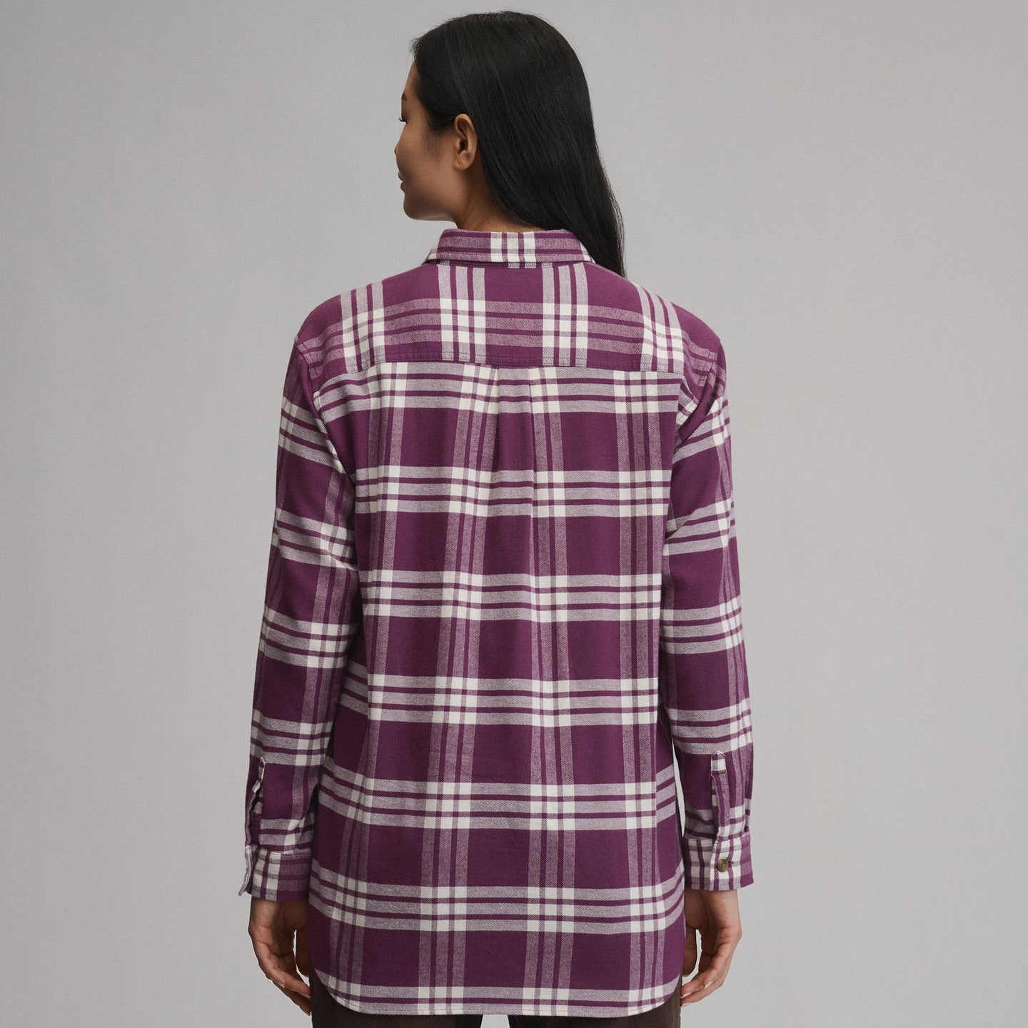 Women's Field Flex Boyfriend Flannel Shirt-Rosewood-6