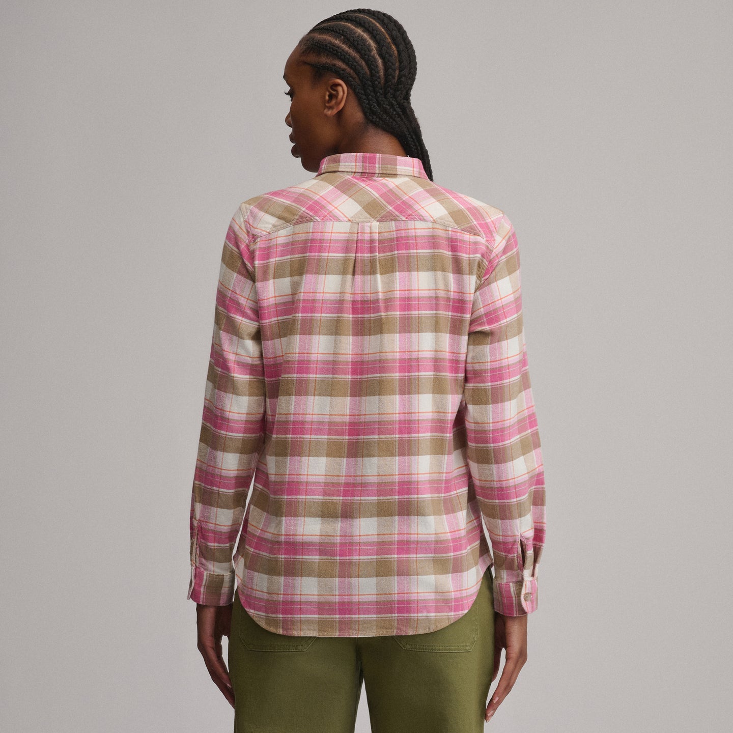 Women's W Field Flex Flannel Shirt-Camel-2